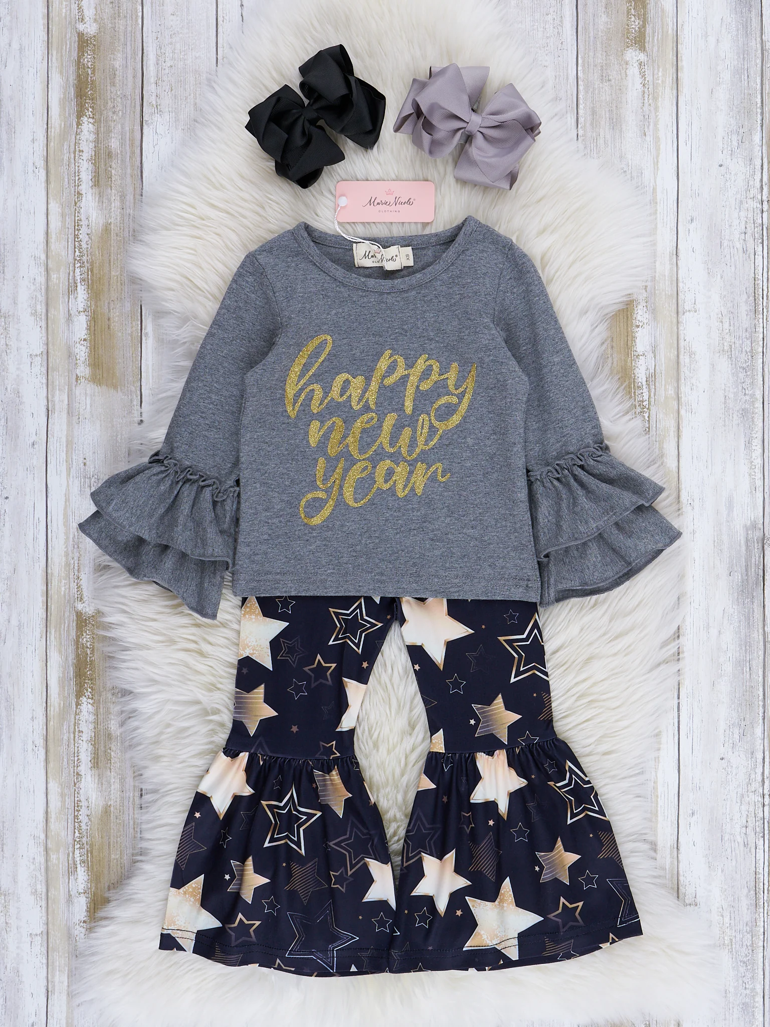 Gold Stars New Year Bell Bottom Outfit - Image 2