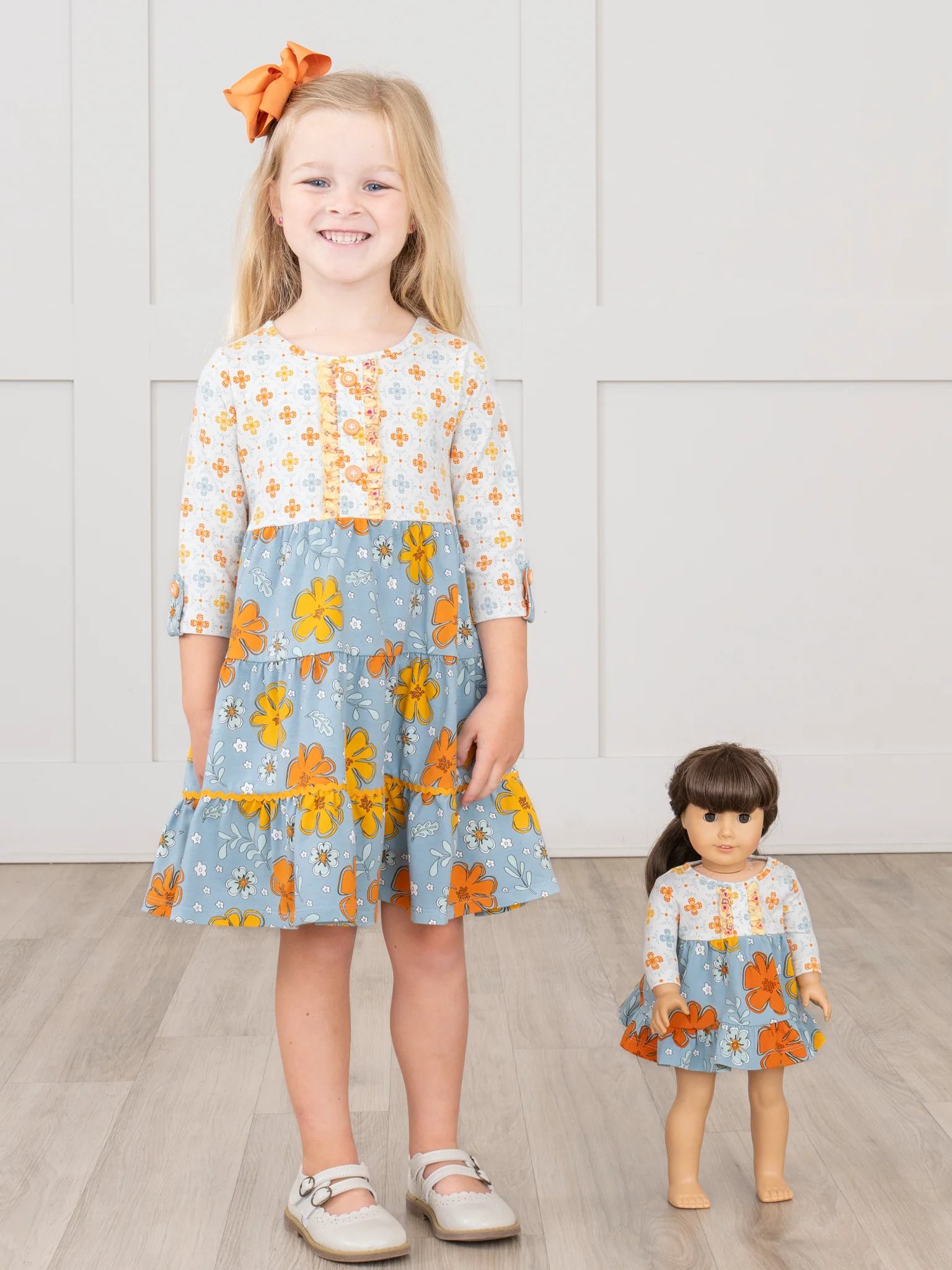 Golden Hour Cloud Ruffle Doll Dress - Image 5