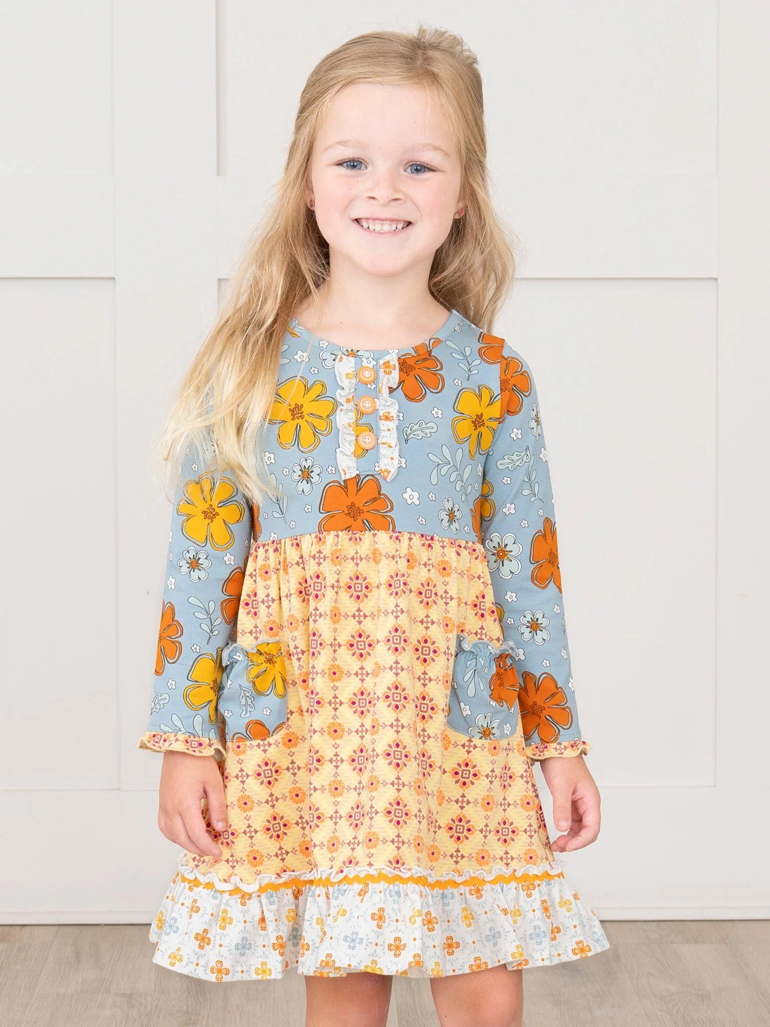 Golden Hour Sun Ruffle Dress