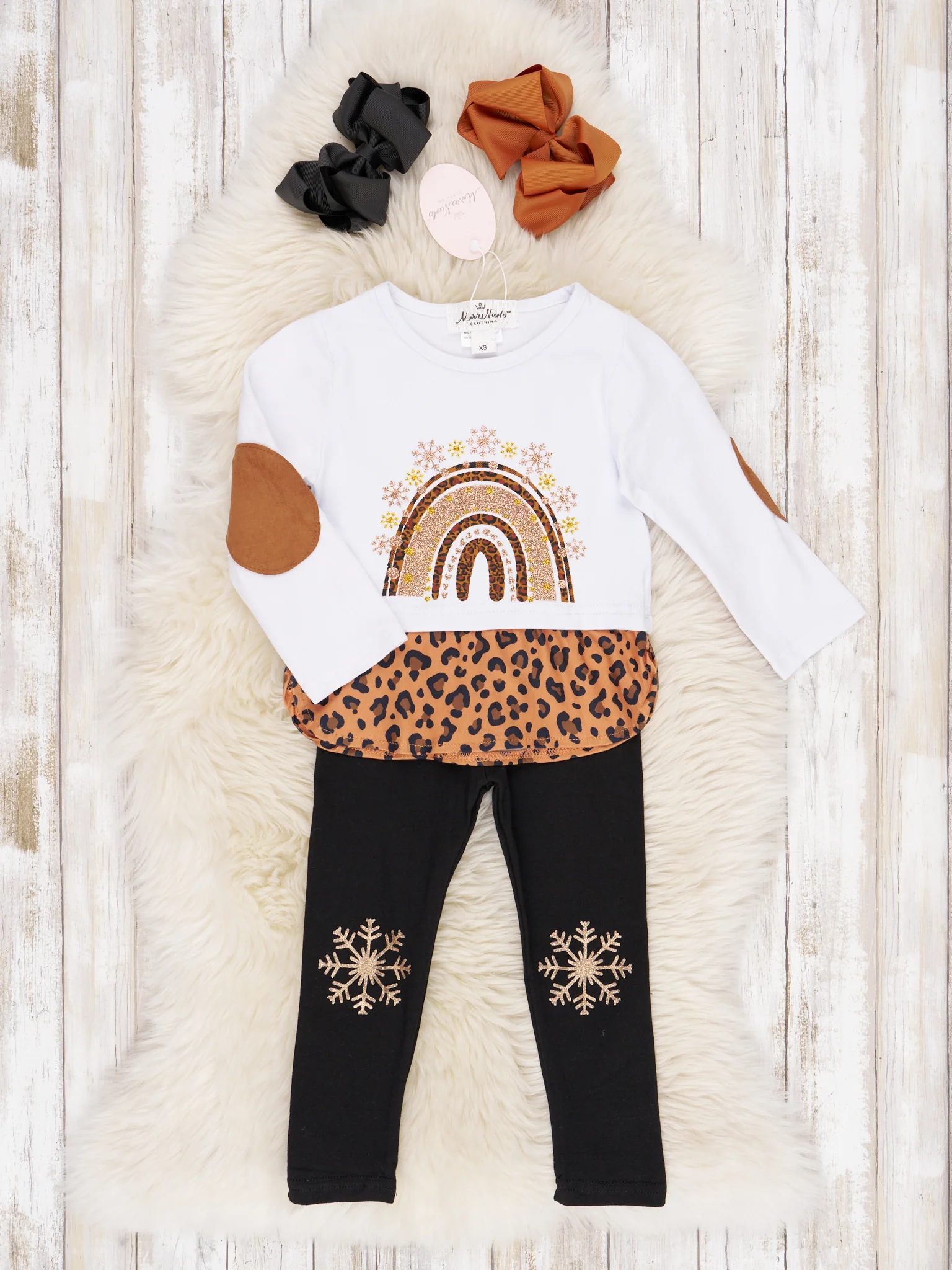 Golden Leopard Rainbow Outfit