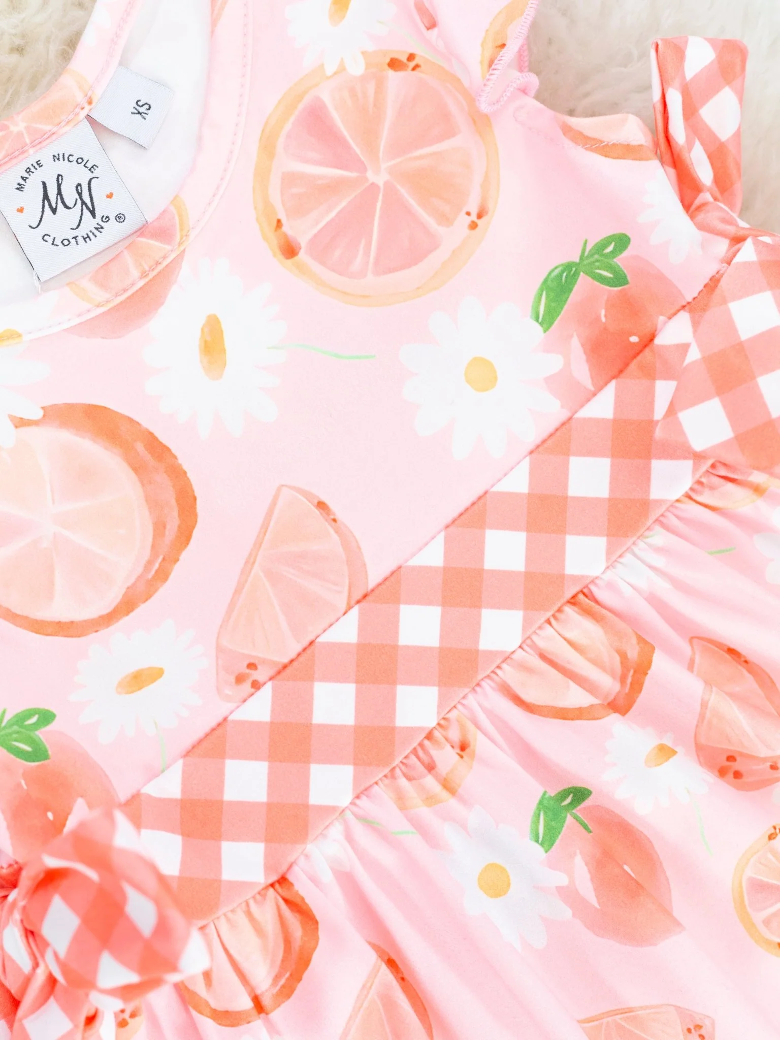 Grapefruit & Daisy Ruffle Dress - Image 2