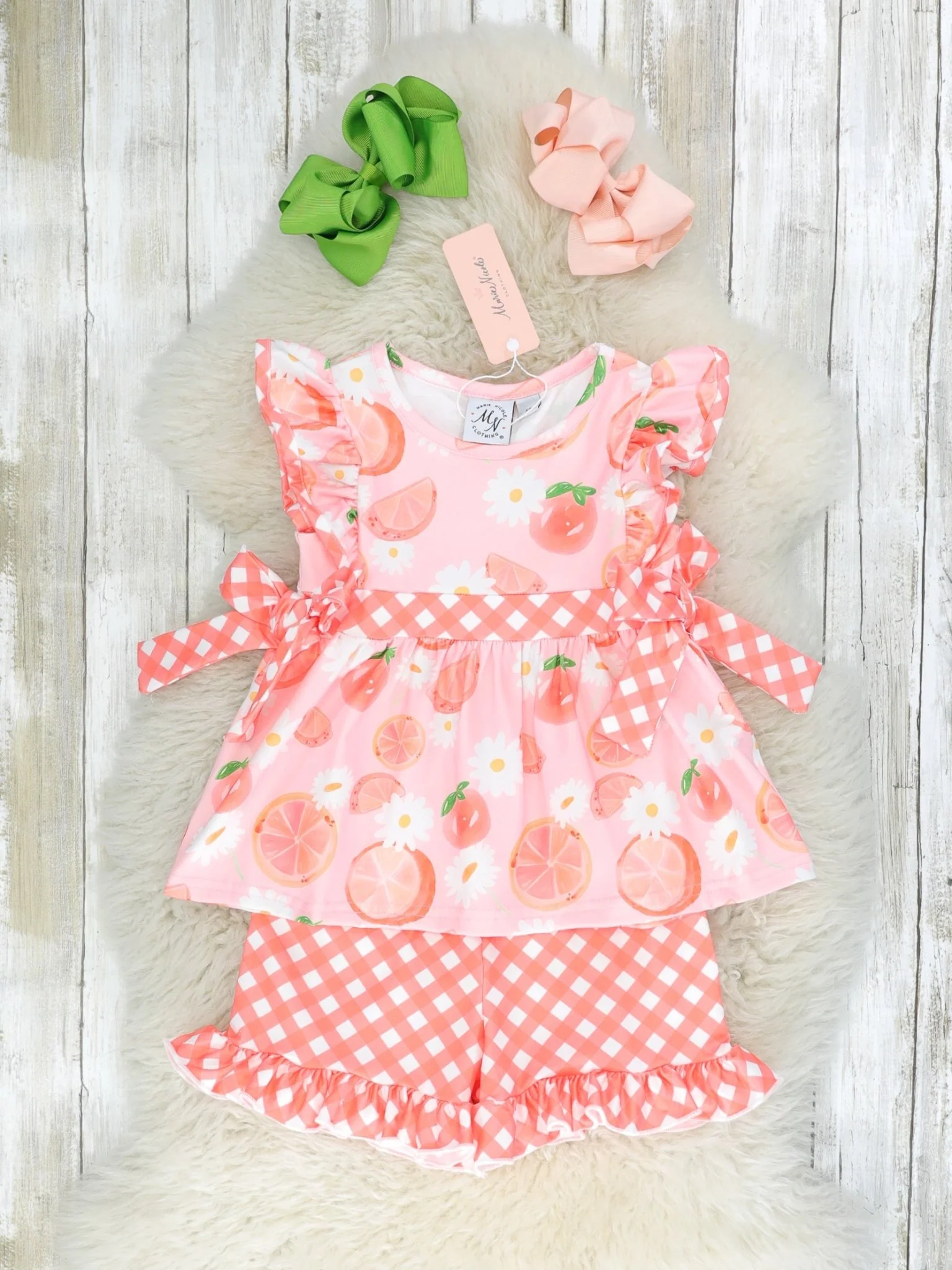 Grapefruit & Daisy Ruffle Outfit