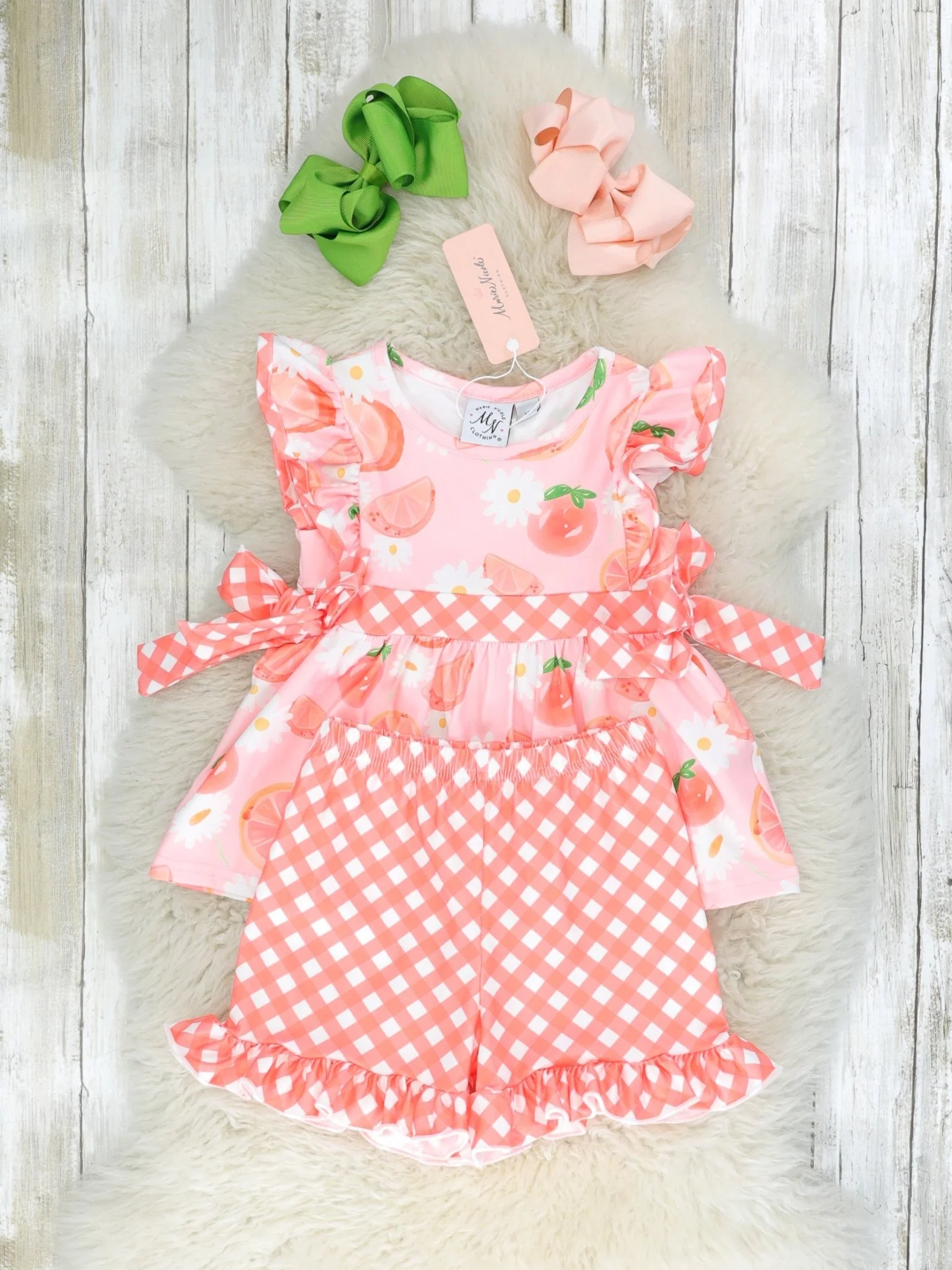 Grapefruit & Daisy Ruffle Outfit - Image 2