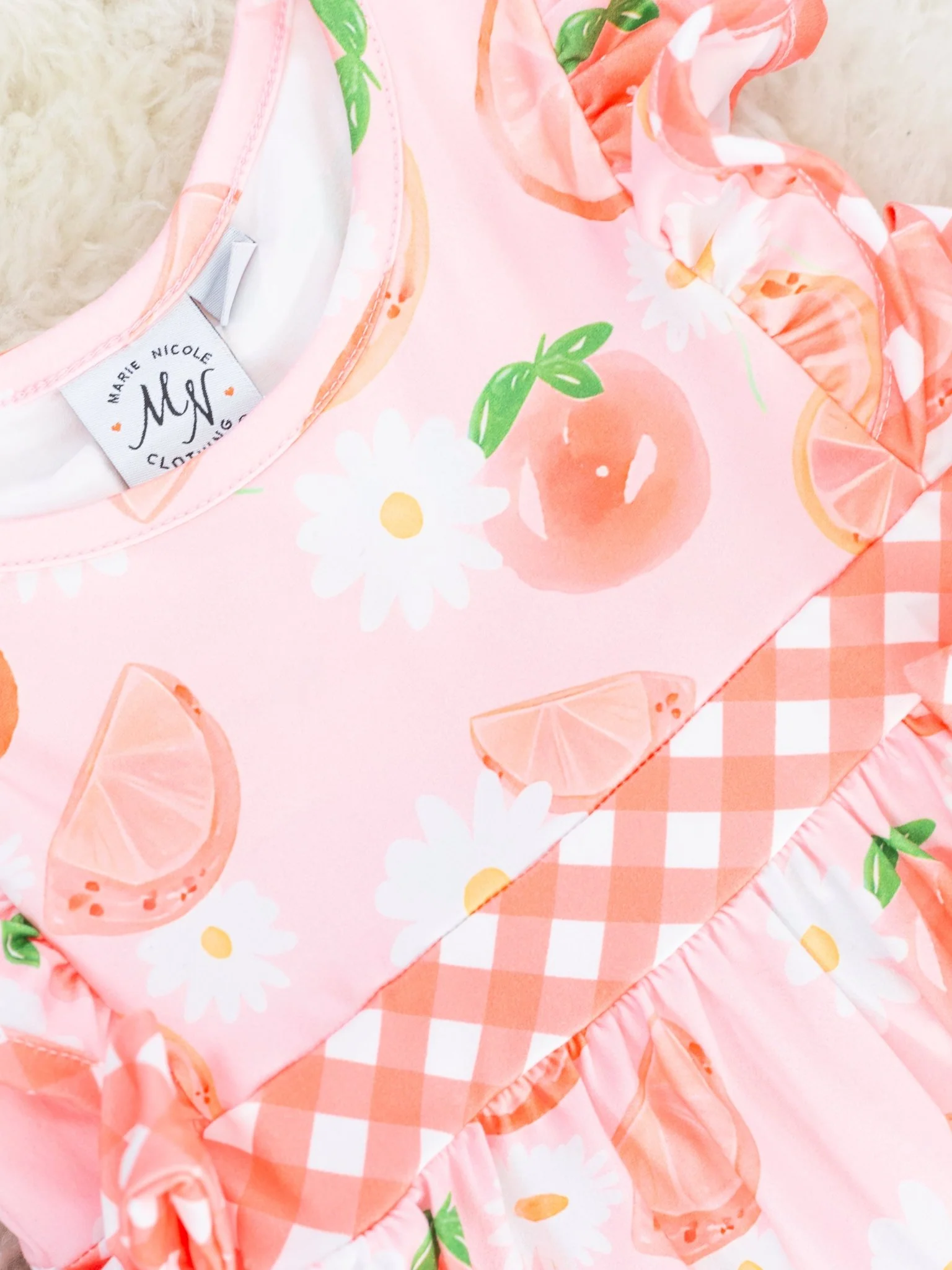 Grapefruit & Daisy Ruffle Outfit - Image 3