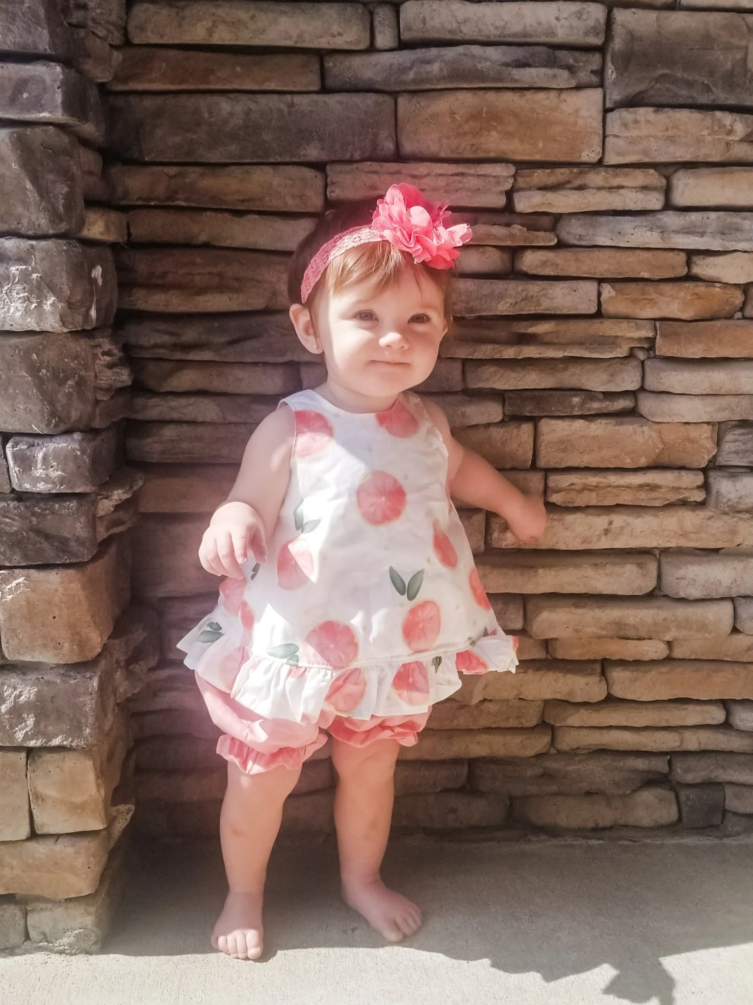 Grapefruit Ruffle Open-Back Bow Outfit - Image 4
