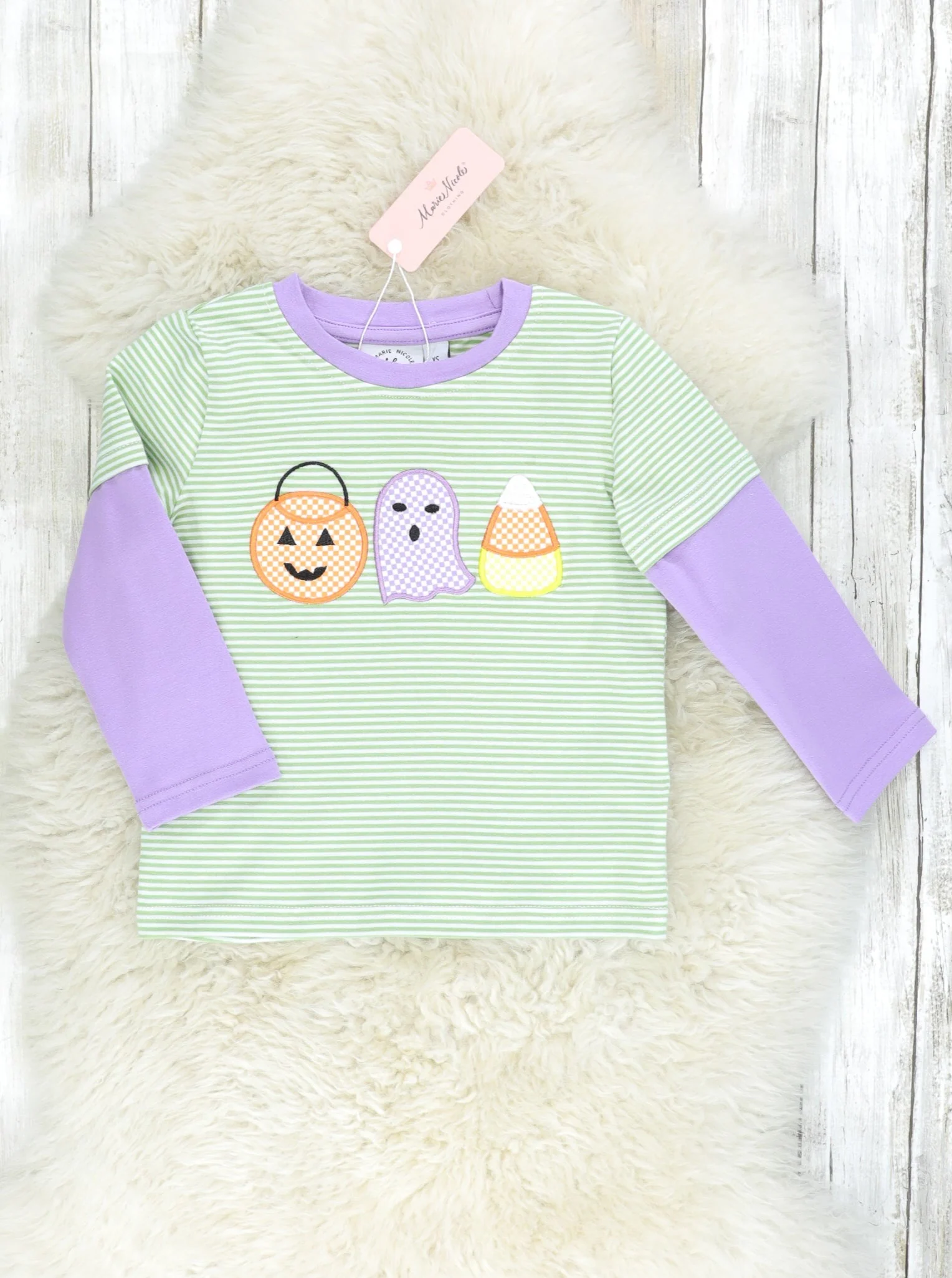Green & Purple Halloween Long Sleeve Shirt