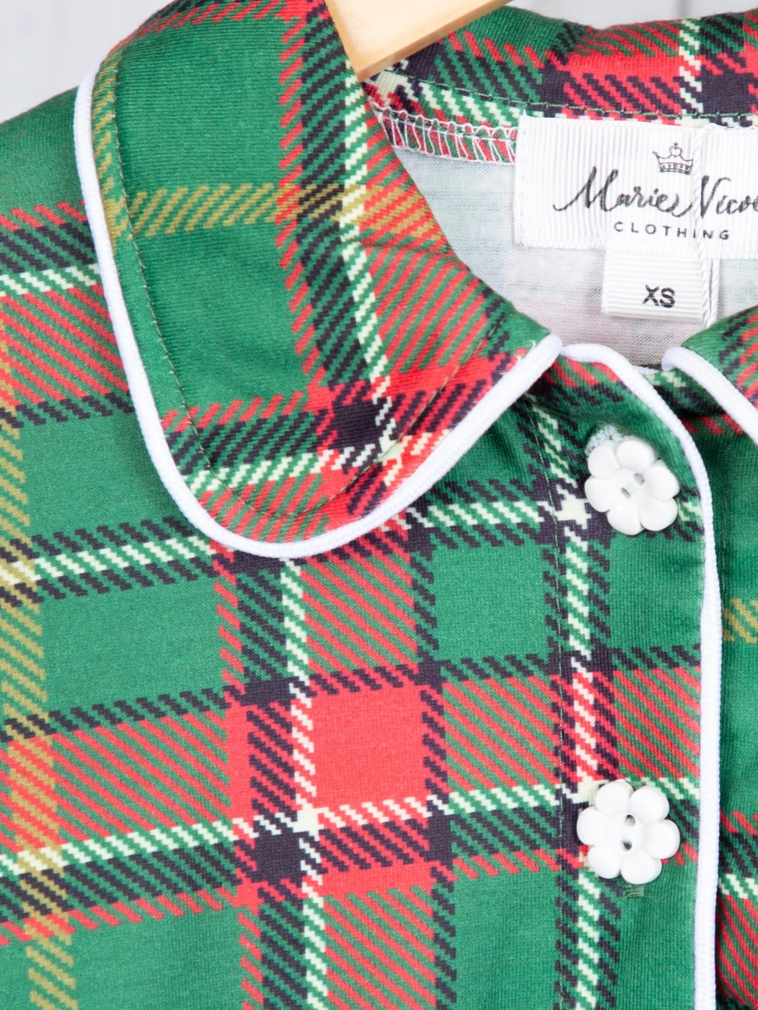 Green & Red Plaid Ruffle Pajamas - Image 4