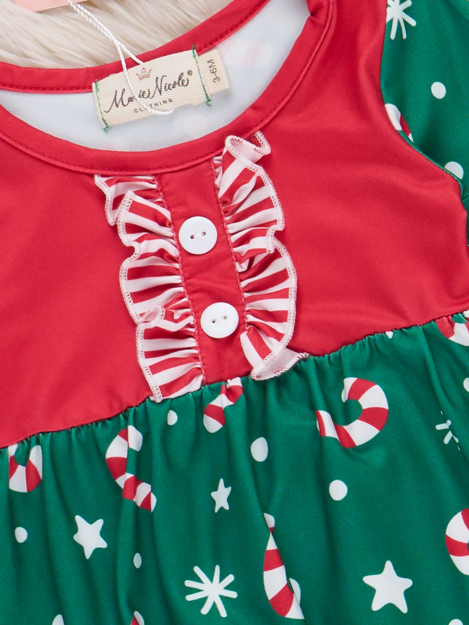 Christmas Peppermint Party Ruffle Sleep Gown - Image 2
