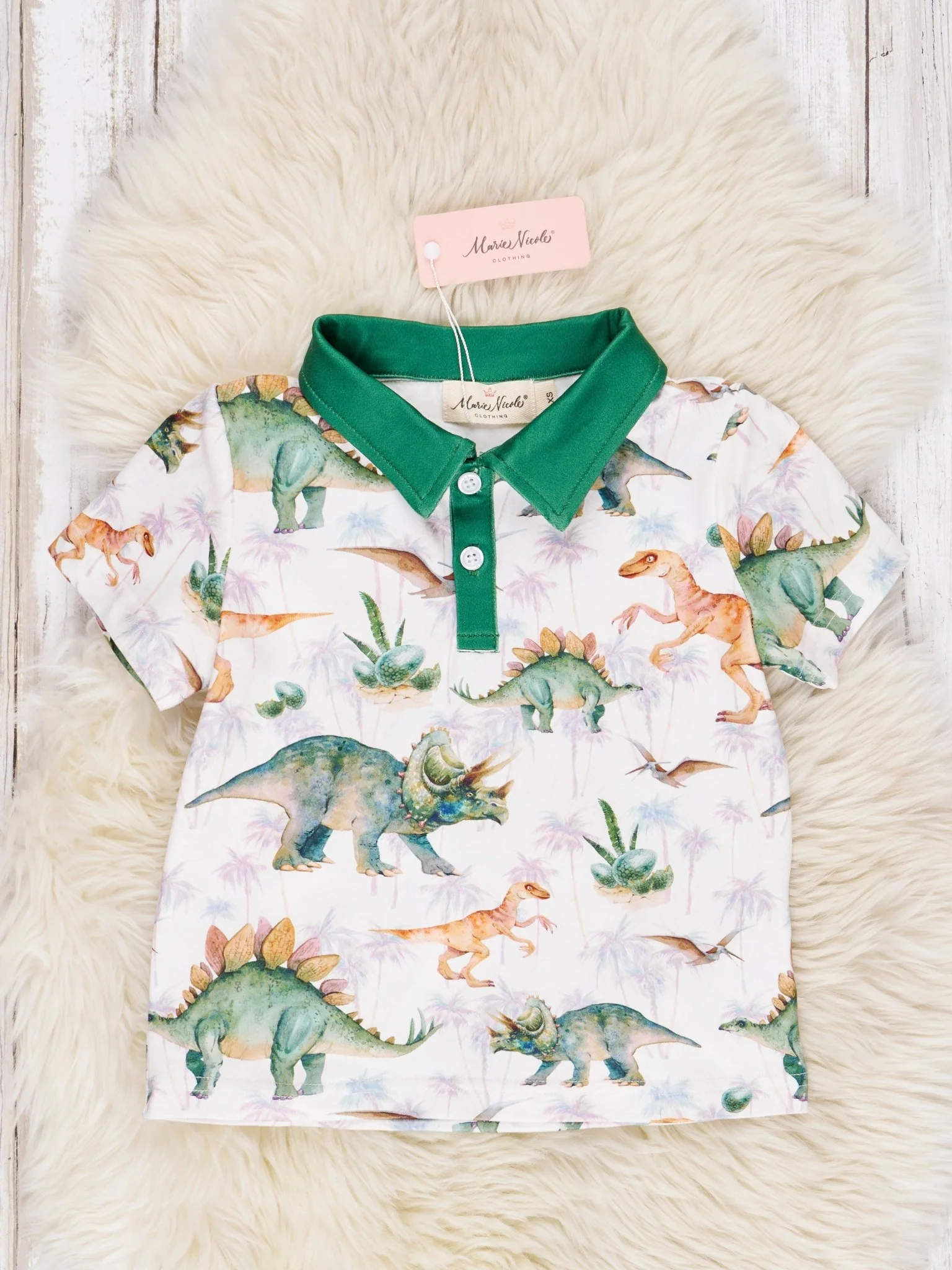 Green Dinosaur Polo