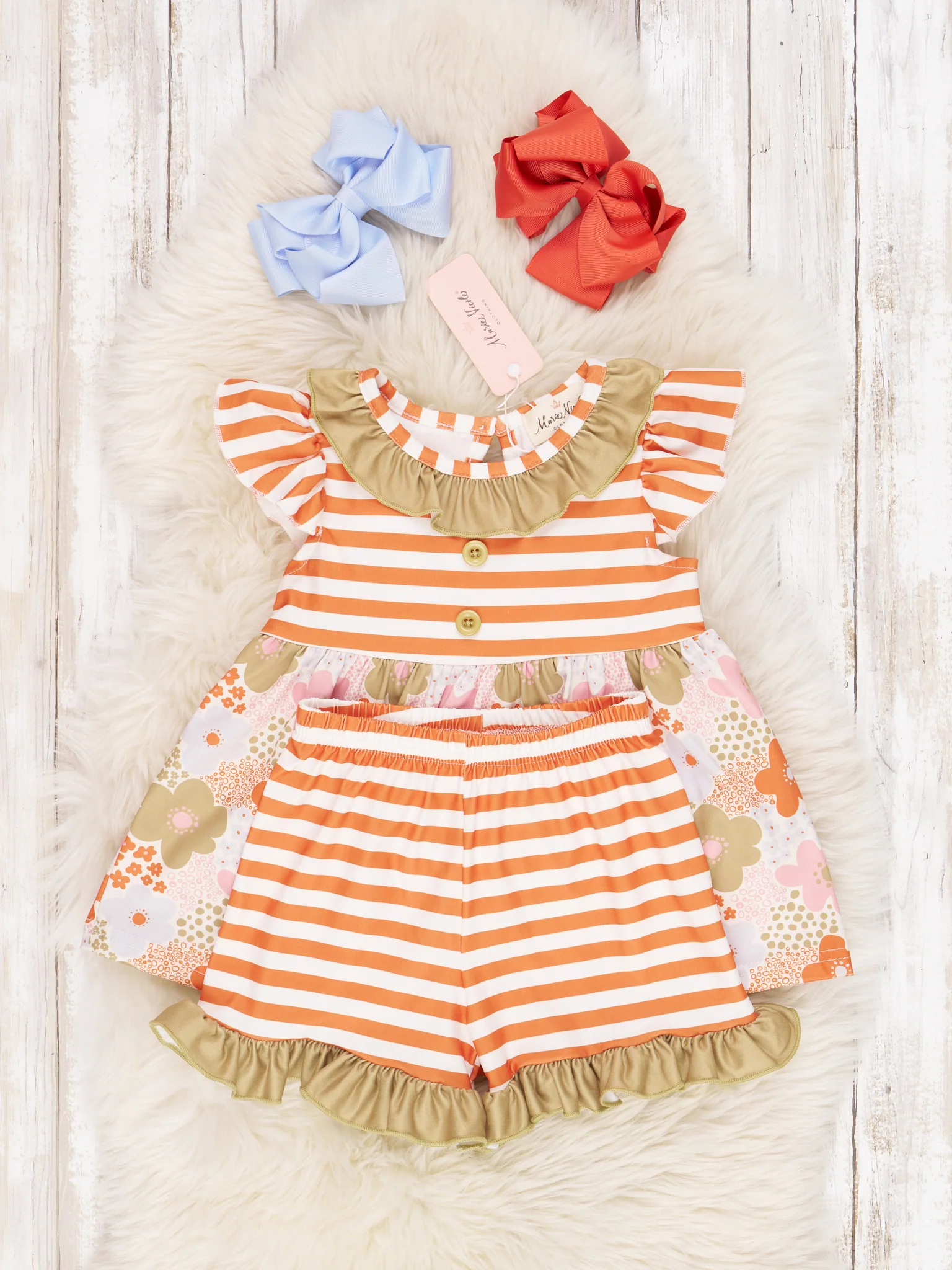 Green Floral Ruffle Outfit - Image 2