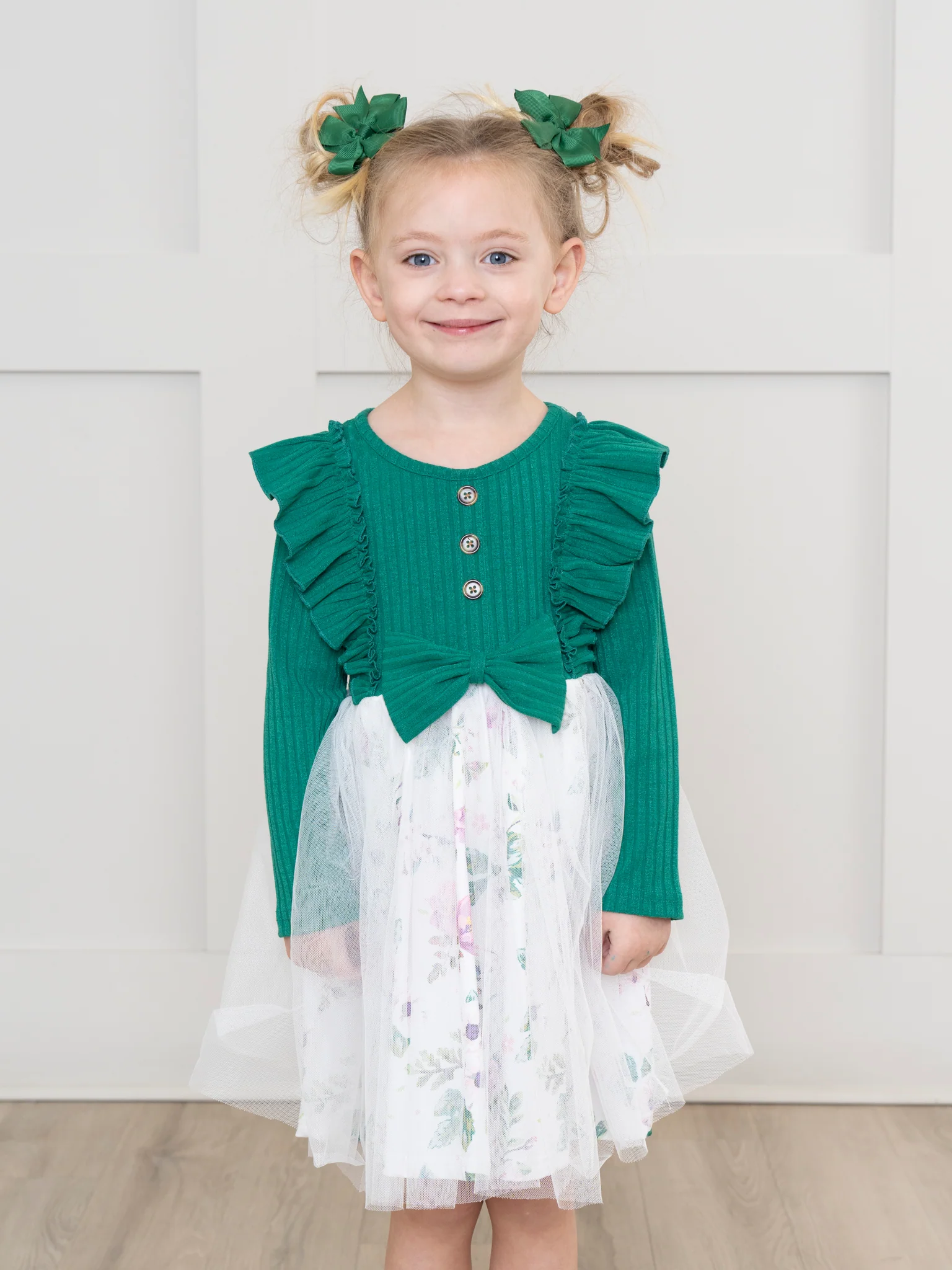 Green Garden Ruffle Tulle Dress - Image 3