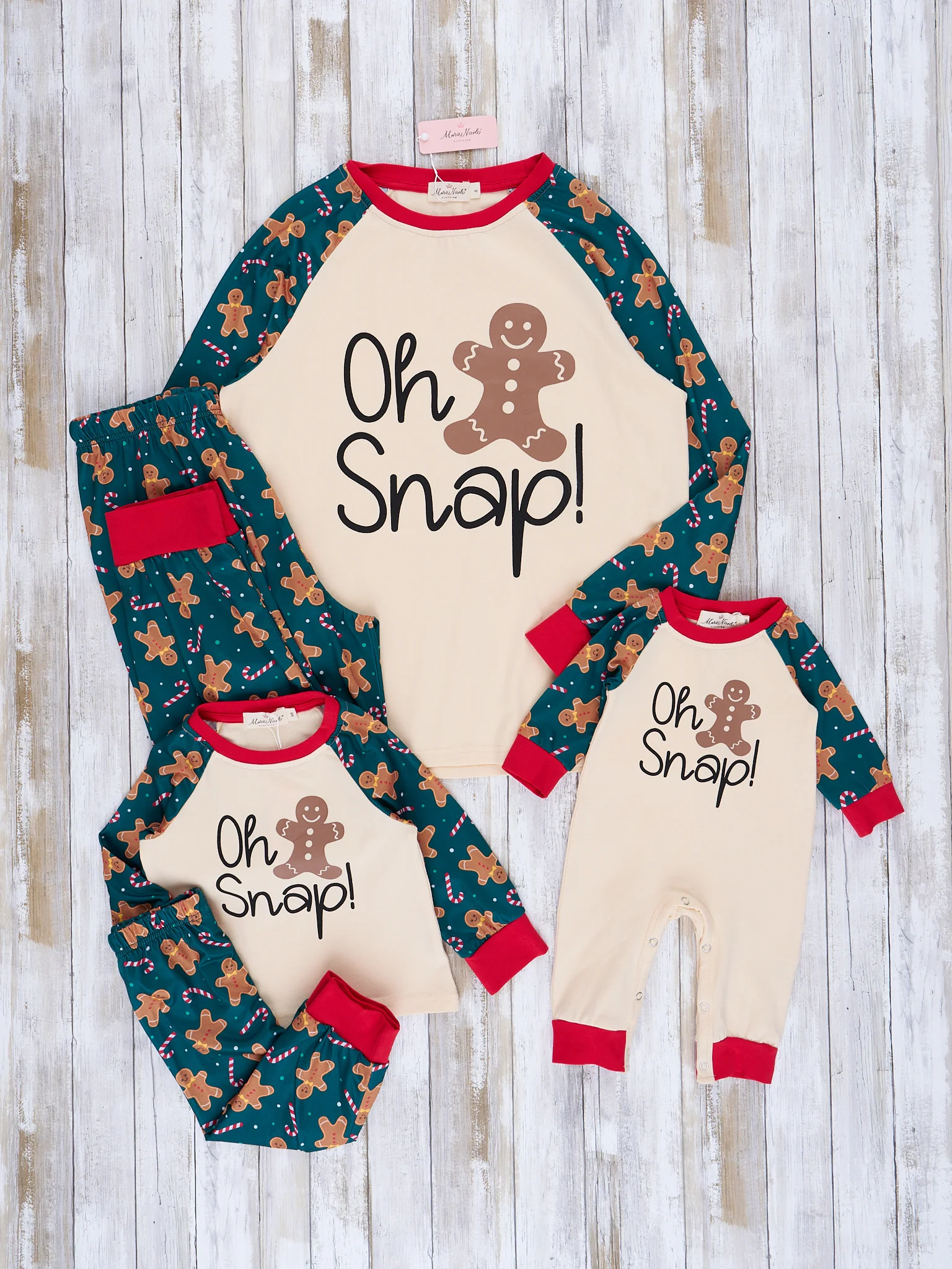 Green Ginger Snap Raglan Family Pajamas - Image 2