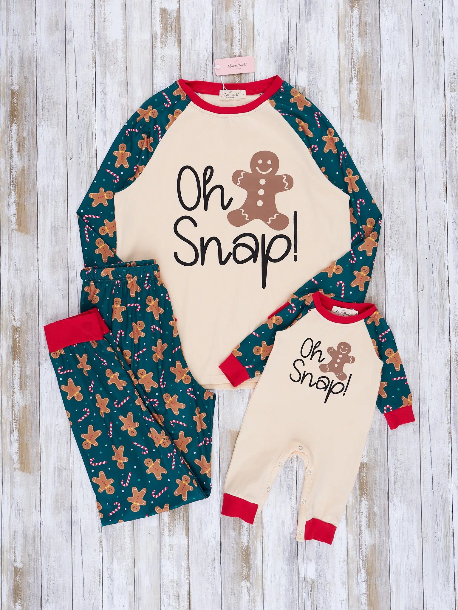 Green Ginger Snap Raglan Family Pajamas - Image 3