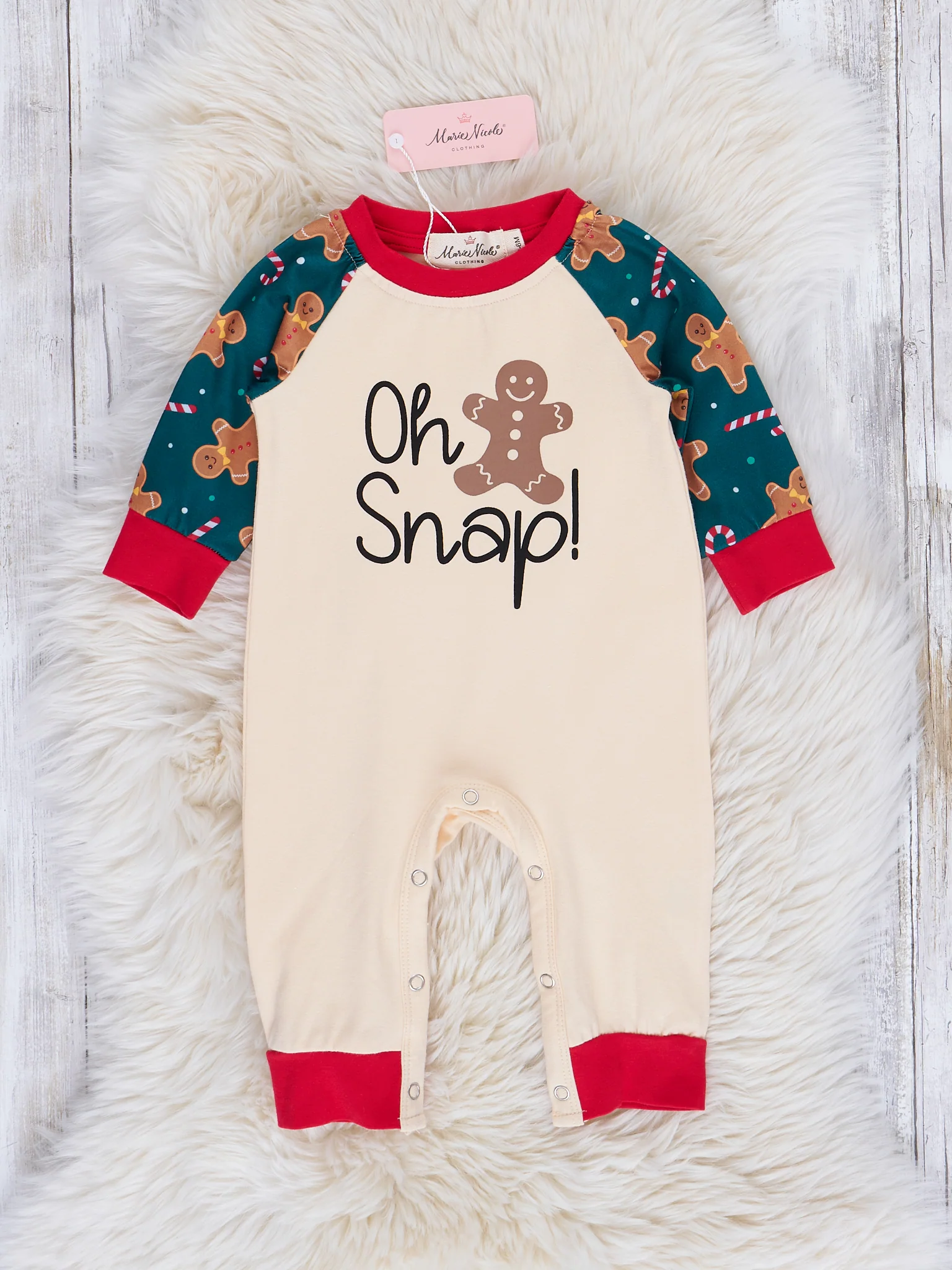 Green Ginger Snap Raglan Family Pajamas - Image 4