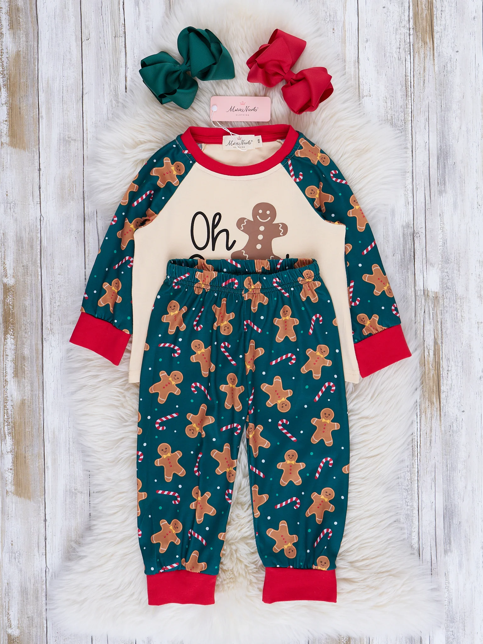 Green Ginger Snap Raglan Family Pajamas - Image 6