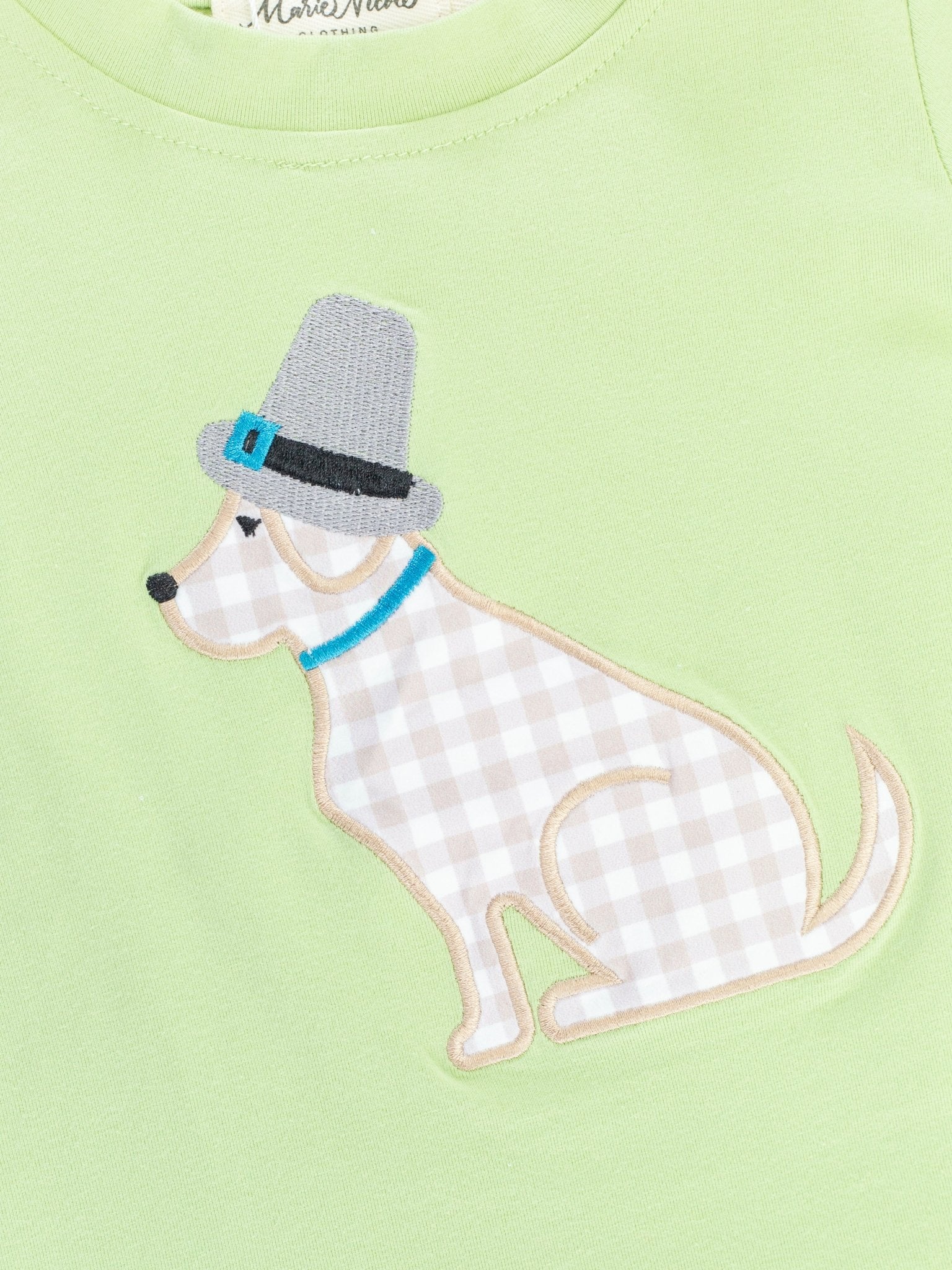Green Gingham Dog Outfit - Image 3