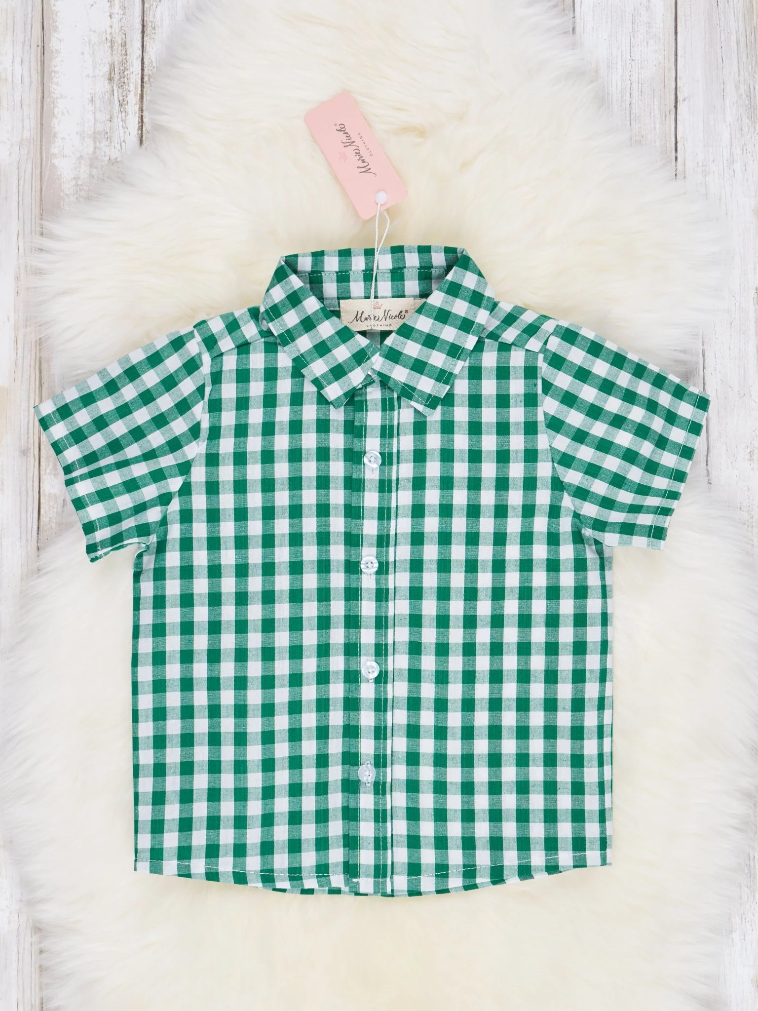Green Gingham Polo