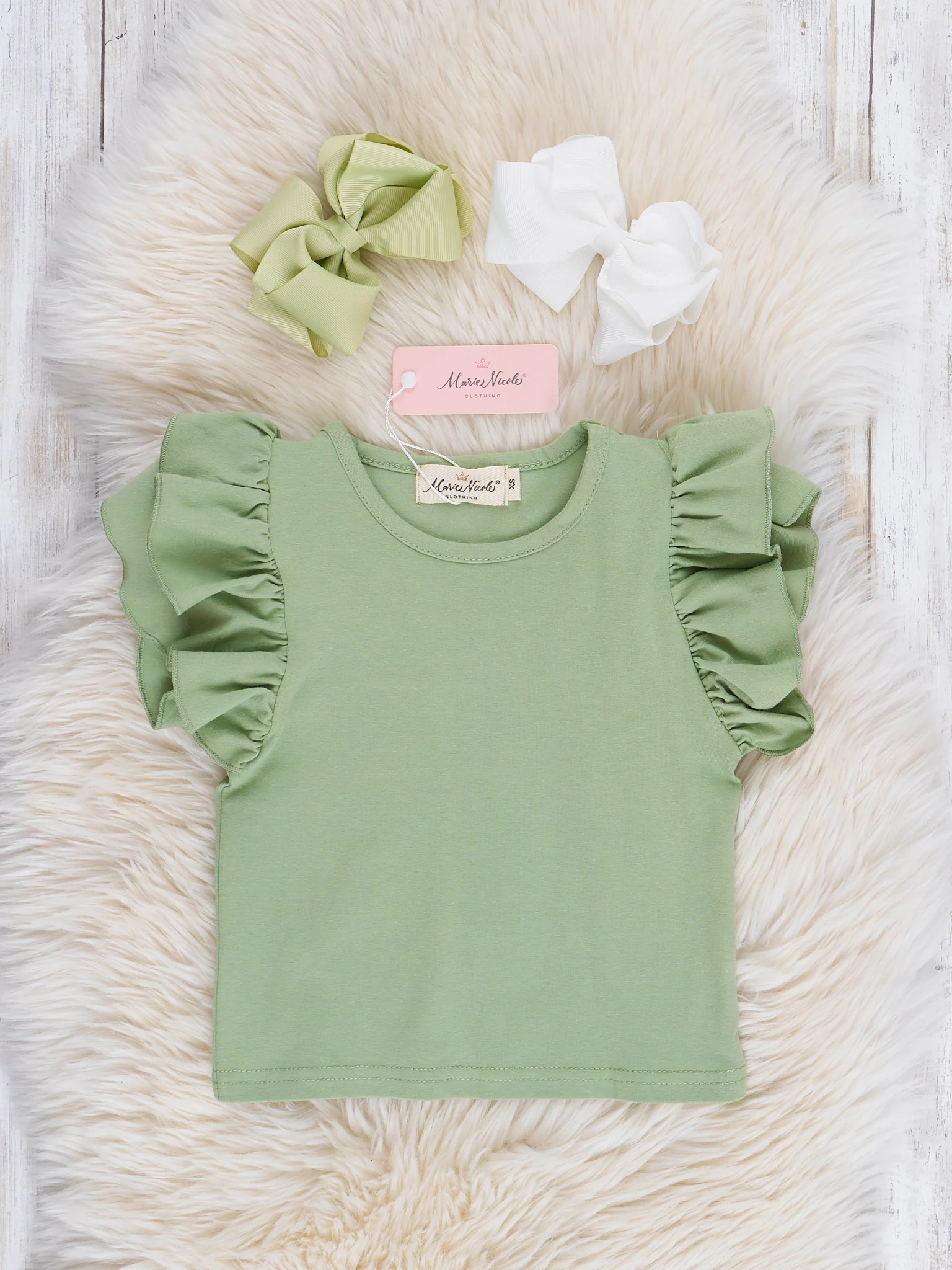 Green Gourd Bouquet Overalls Set - Image 3