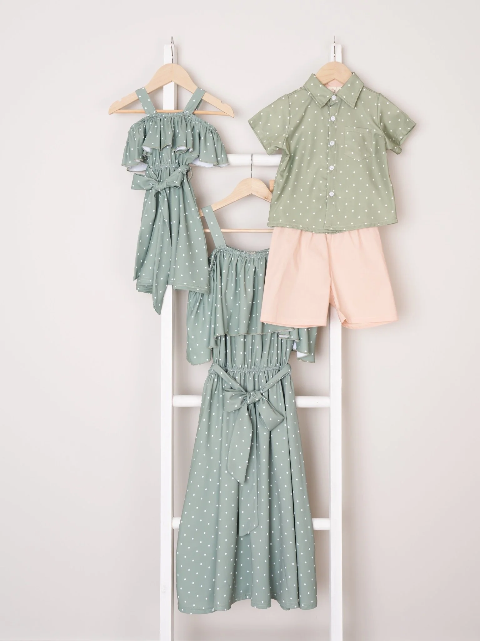Green Polka Dot Polo Outfit - Image 2