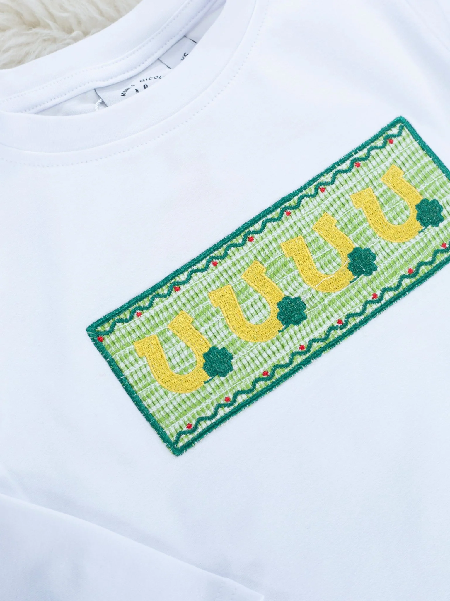 Green Smocked Horse Shoe Outfit - Image 4
