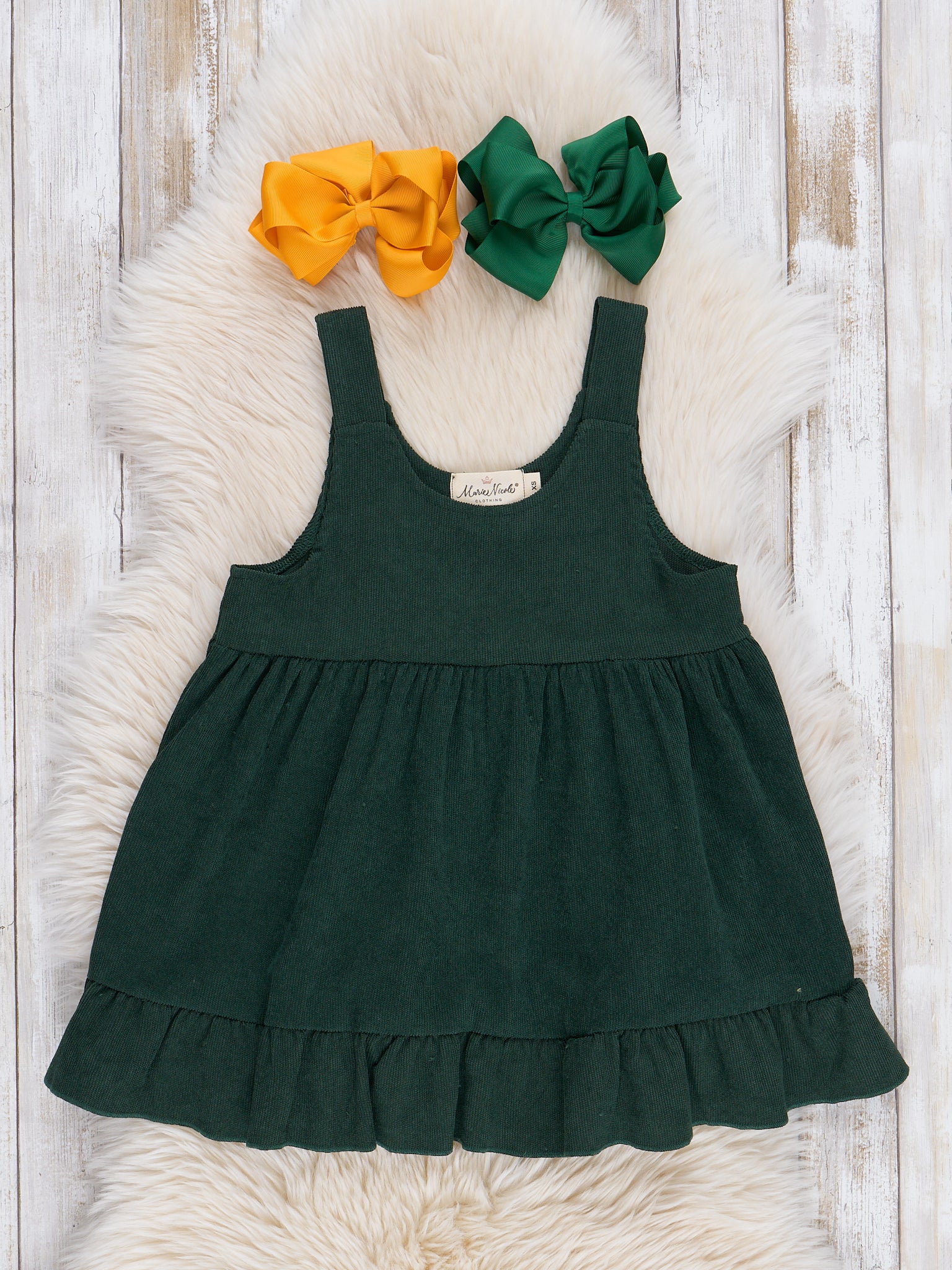 Green Sunflower Ruffle Skirtall Set - Image 2