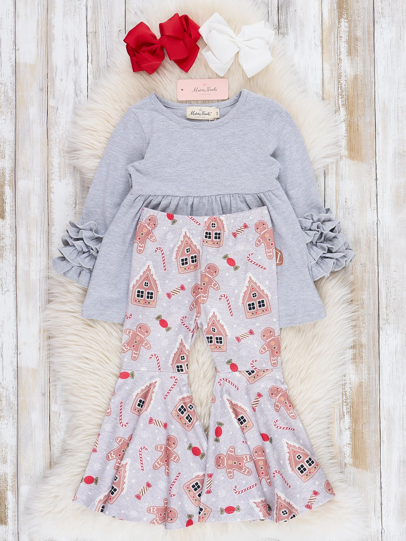 Grey Gingerbread Bell Bottom Outfit - Image 3