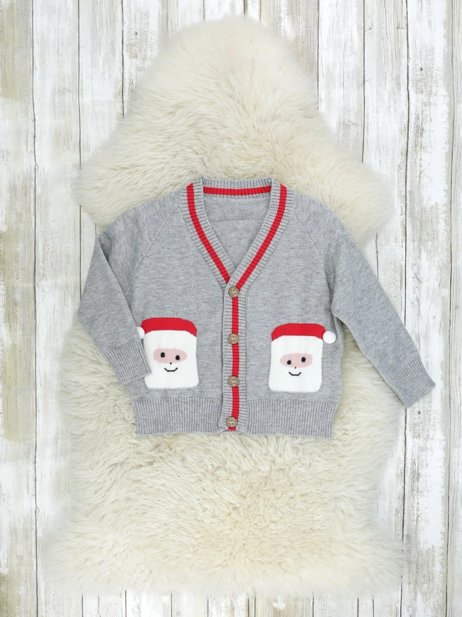 Grey Santa Sweater