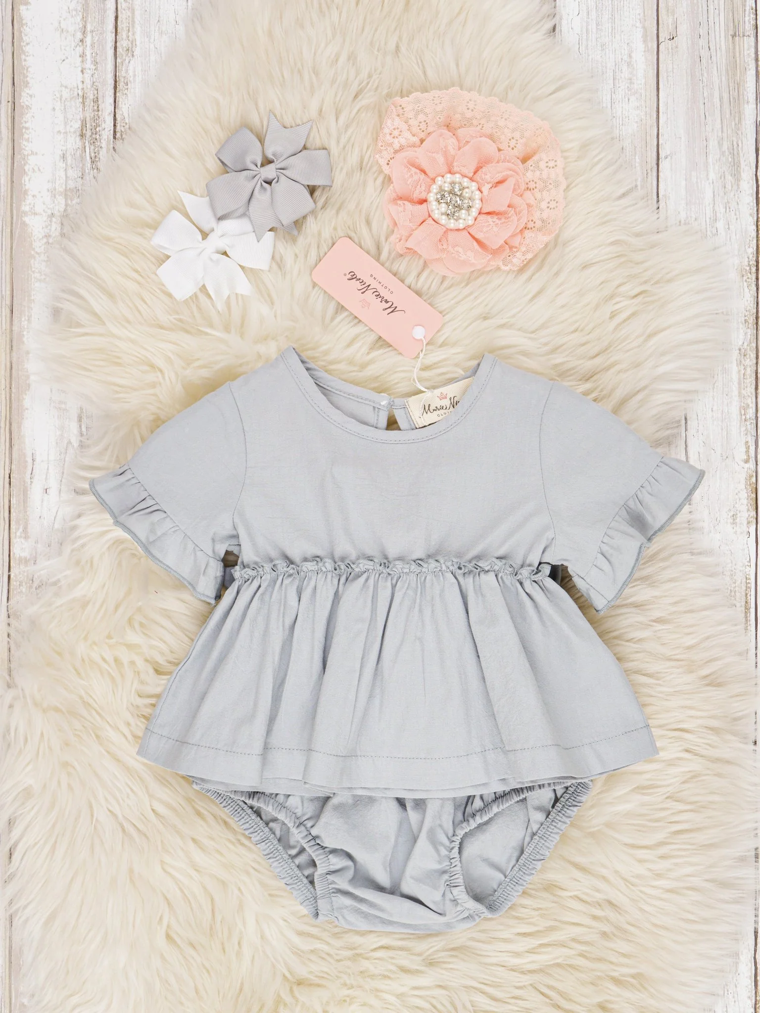 Grey Swing Top & Bloomers Outfit