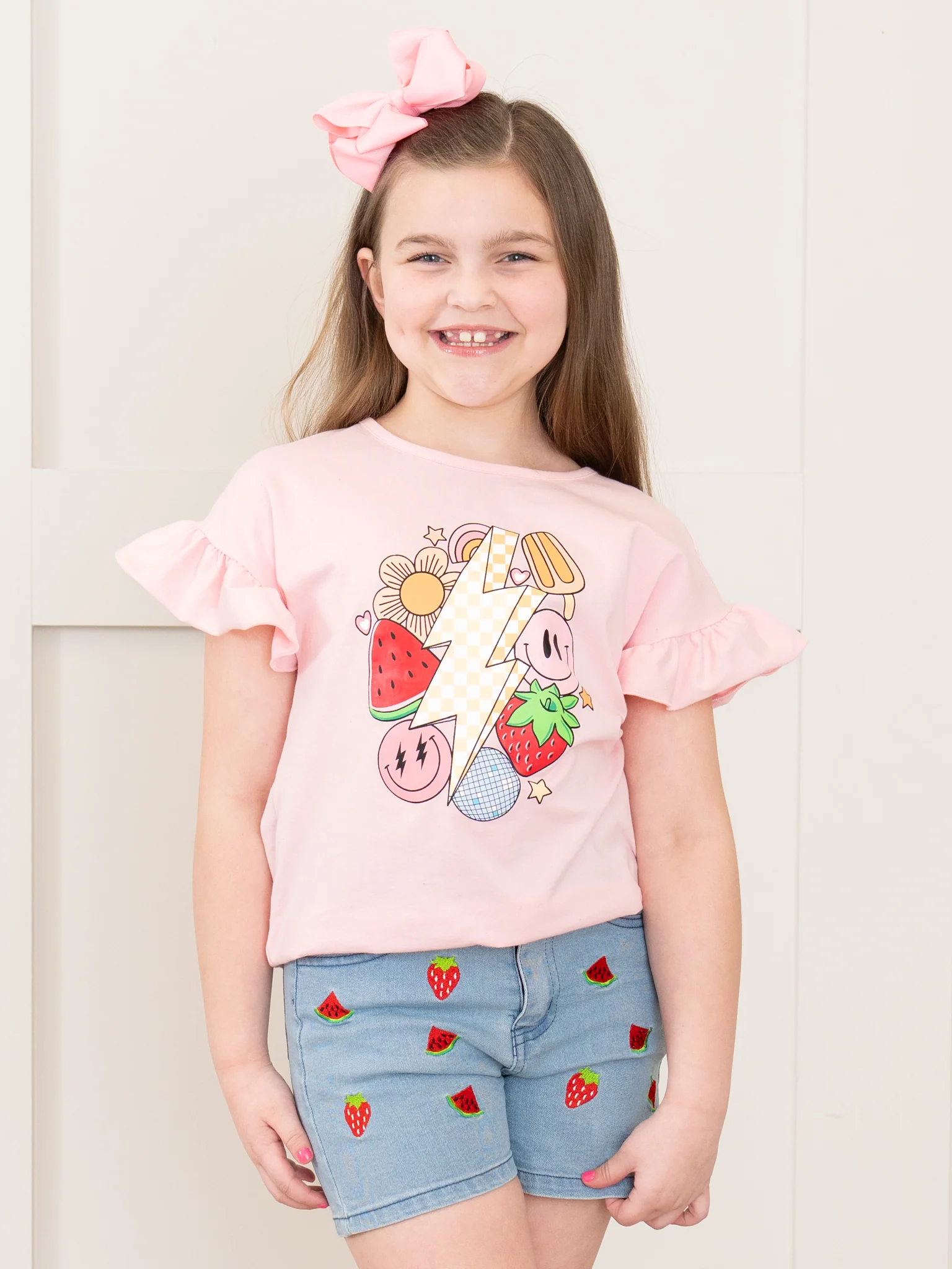 Groovy Summer Fruits Denim Outfit