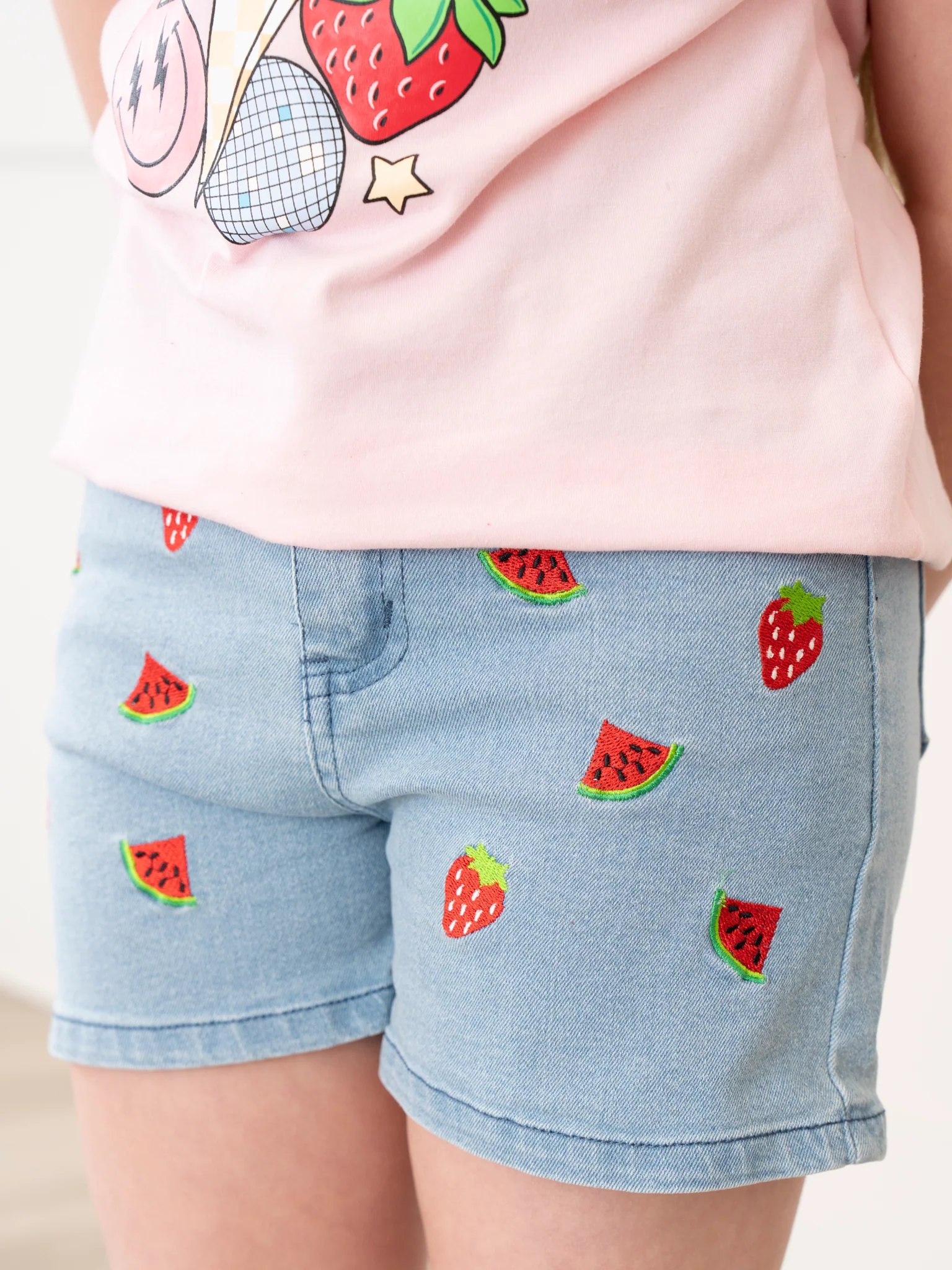 Groovy Summer Fruits Denim Outfit - Image 4
