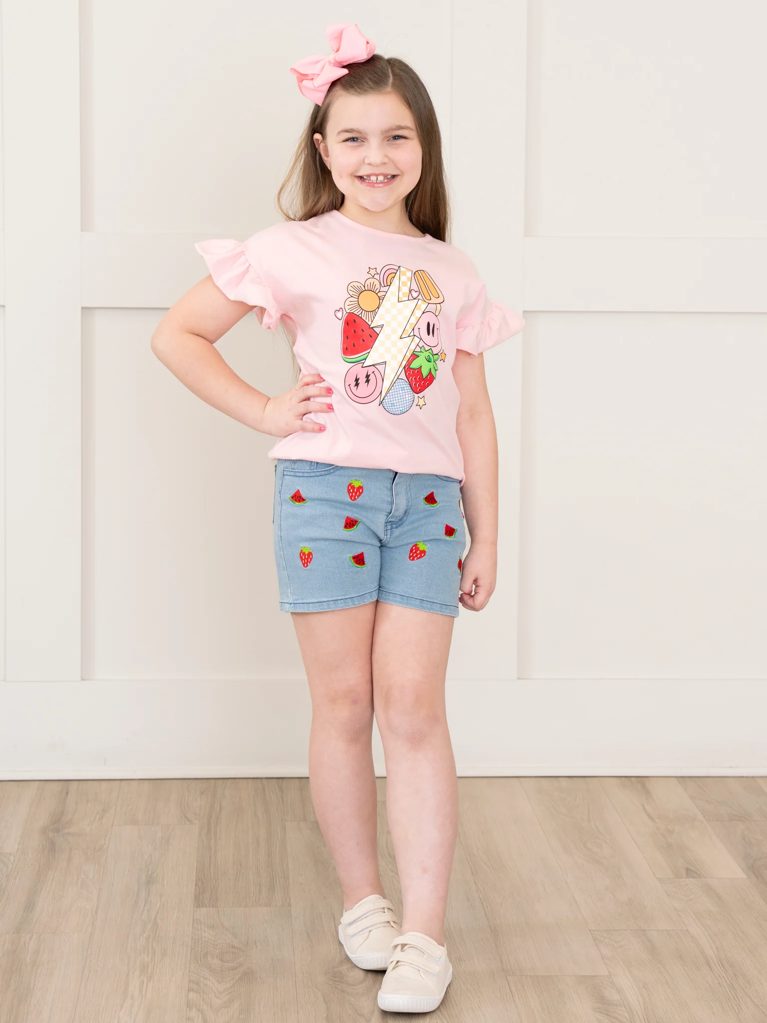 Groovy Summer Fruits Denim Outfit - Image 5