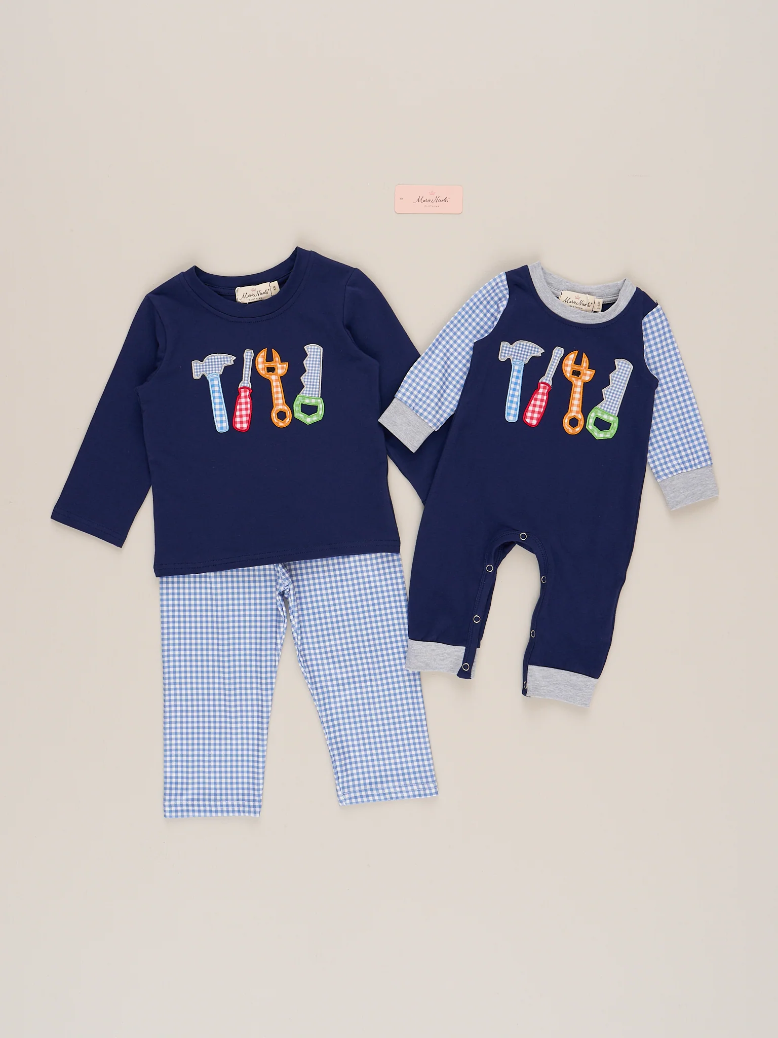 Handy Helper Embroidered Tool Romper - Image 3