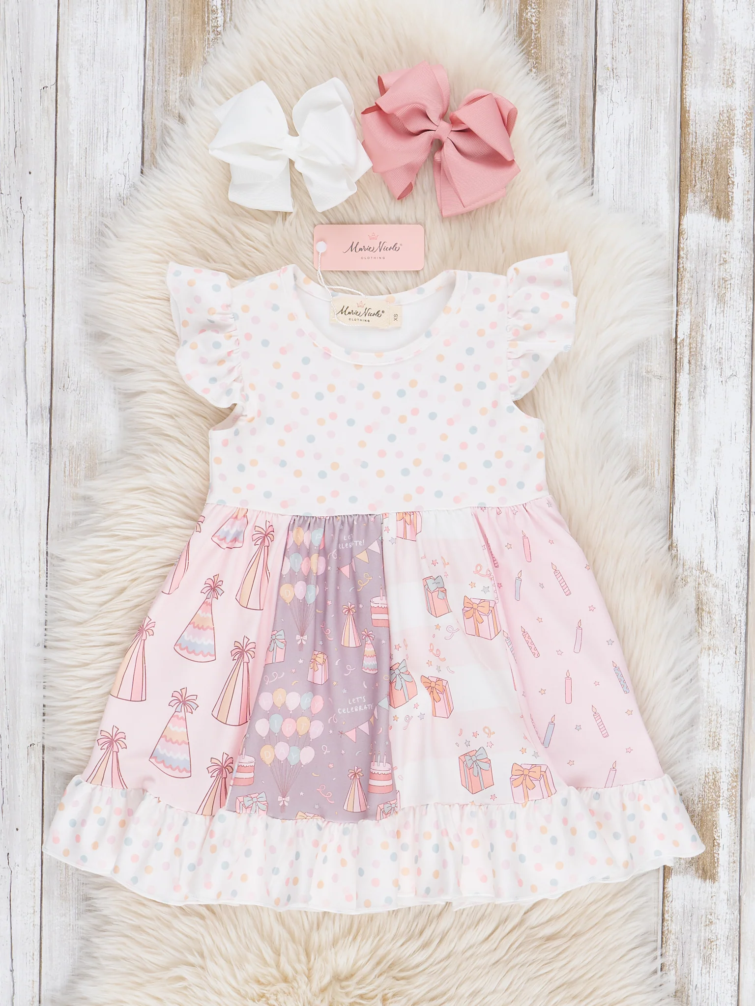 Happiest Birthday Party Ruffle Dress