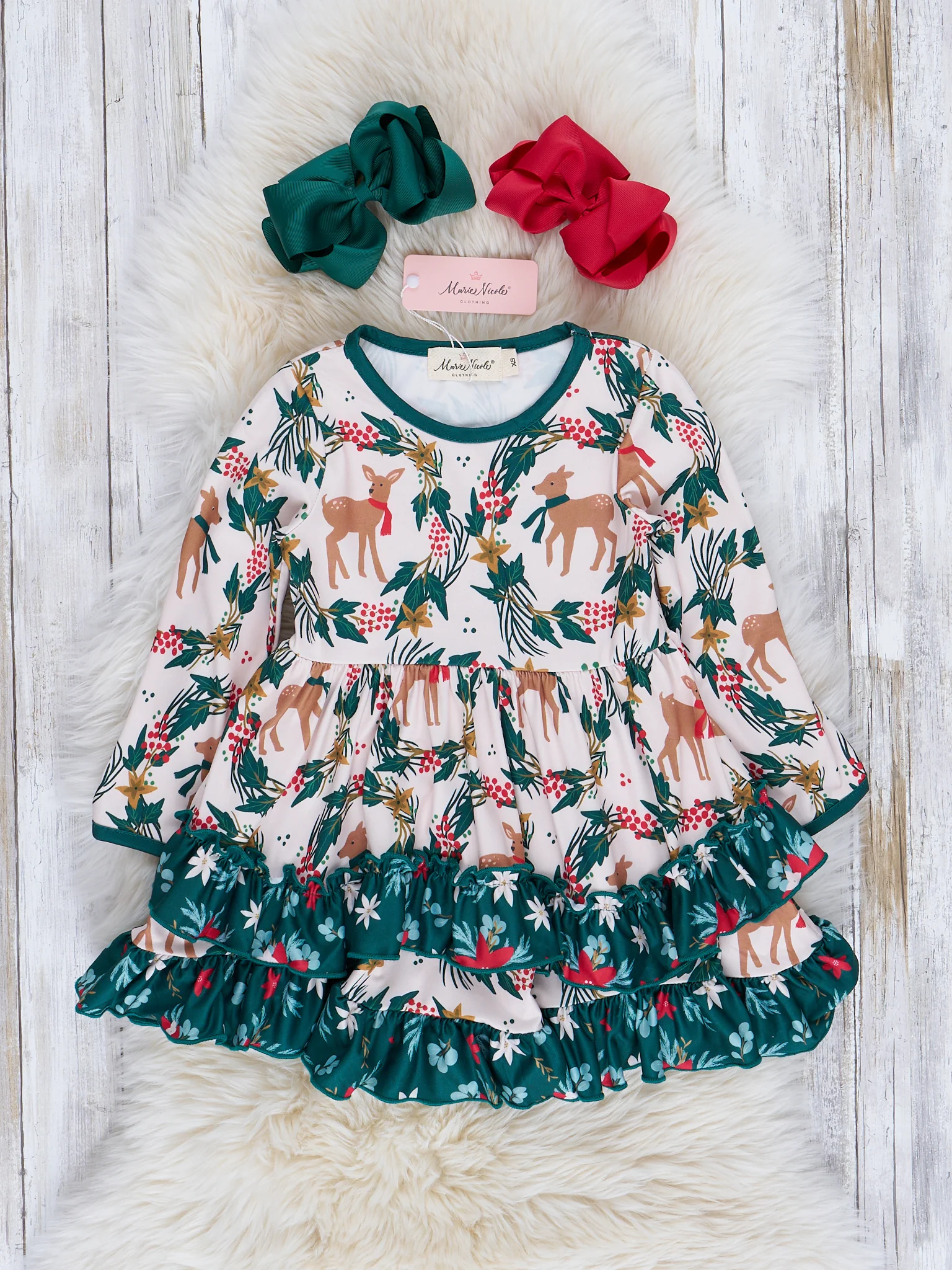 Happiest Holidays Tiered Ruffle Dress - Image 2
