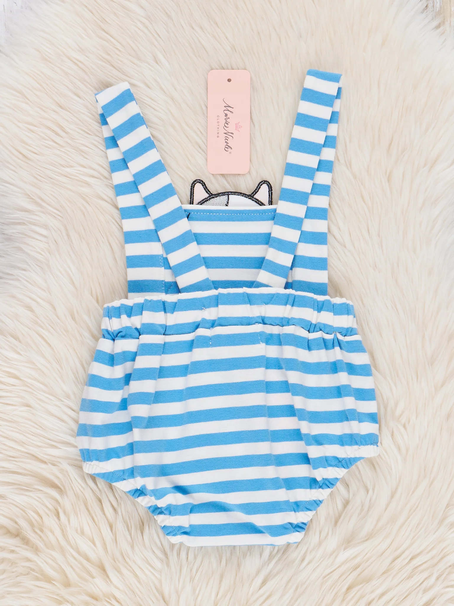 Happy Cow Striped Bubble Romper - Image 2