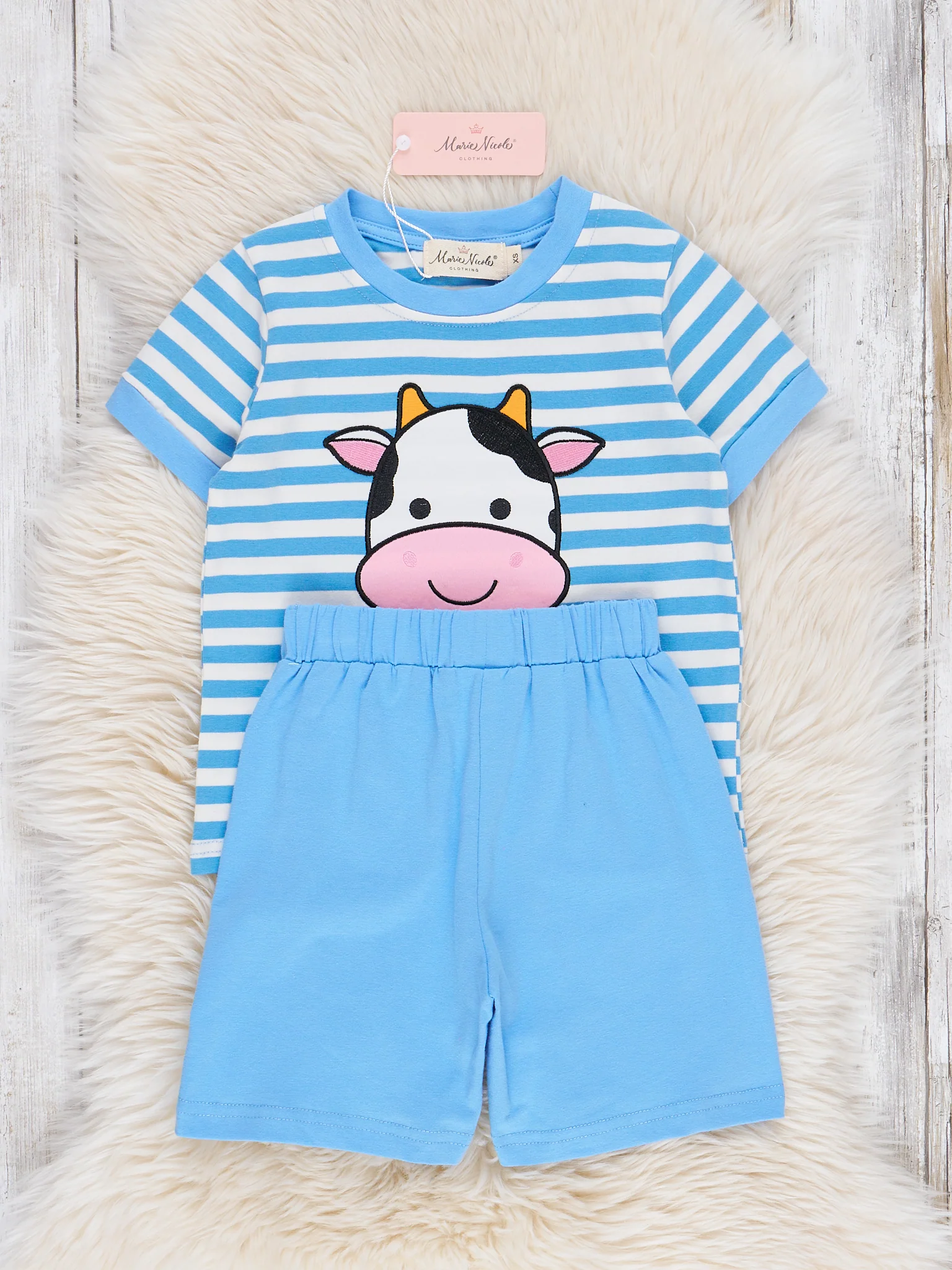 Happy Cow Striped Outfit - Image 2