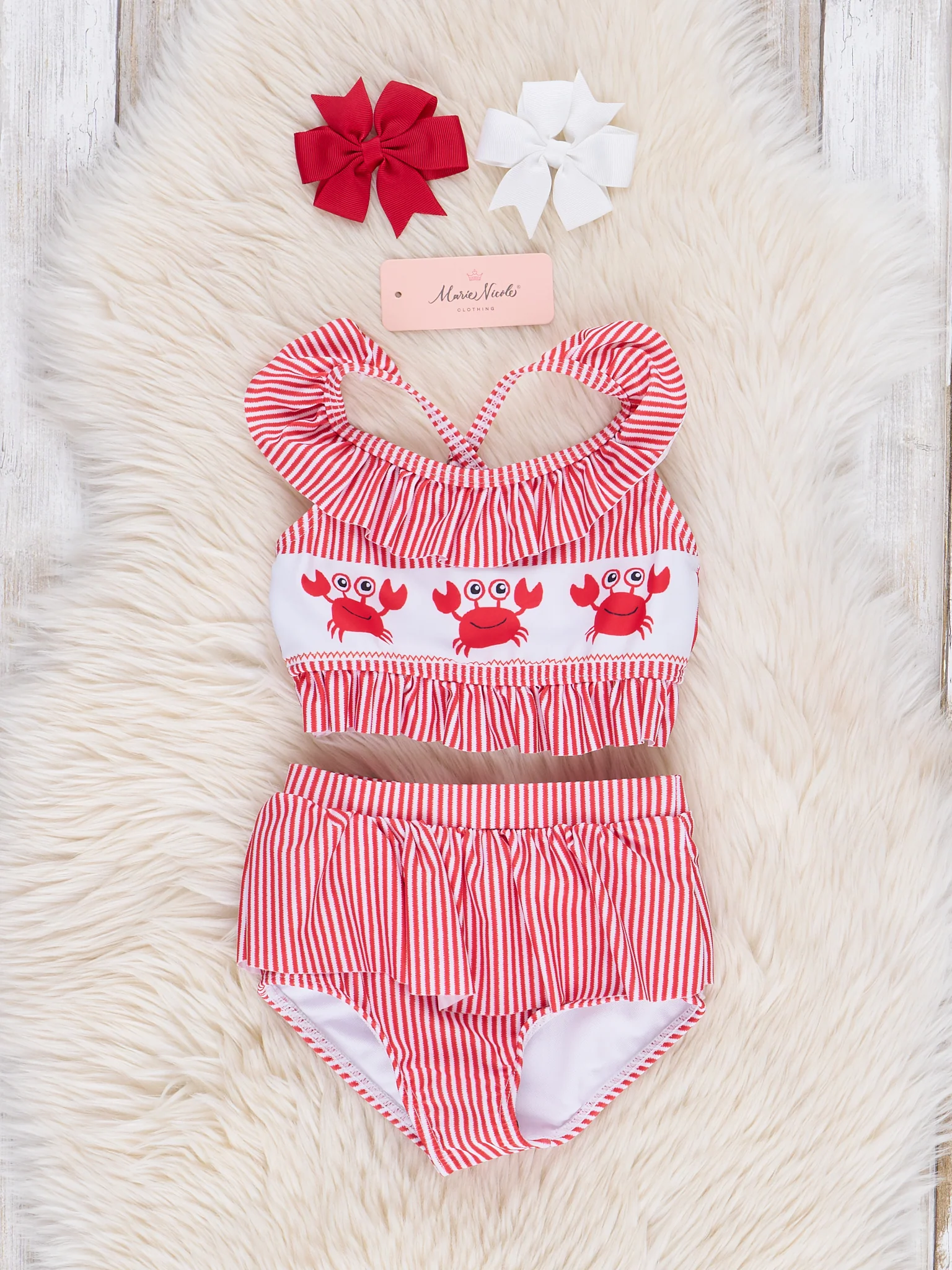 Happy Crab Striped Swimsuit - Image 2