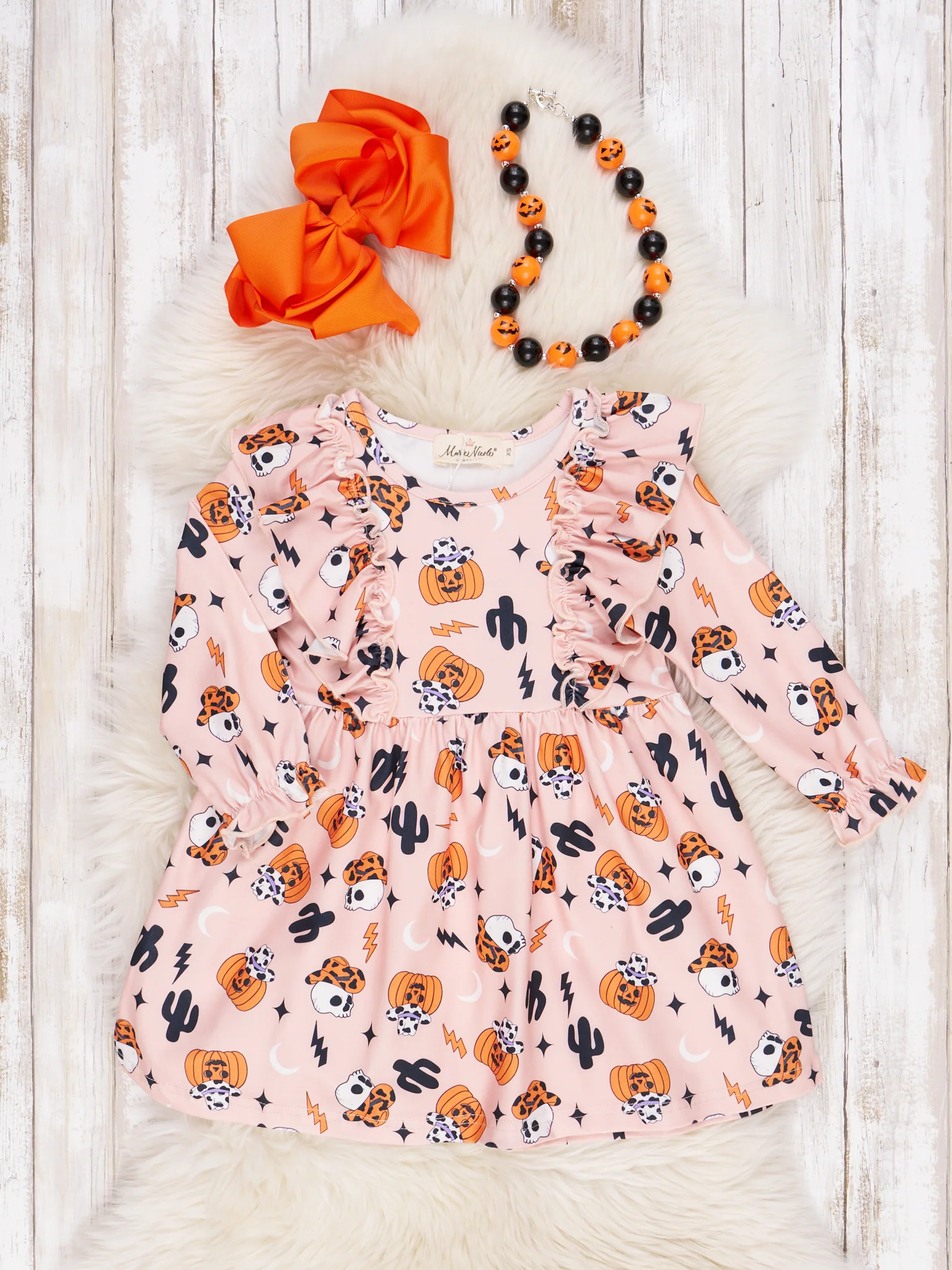 Happy Halloween Ruffle Dress - Image 3