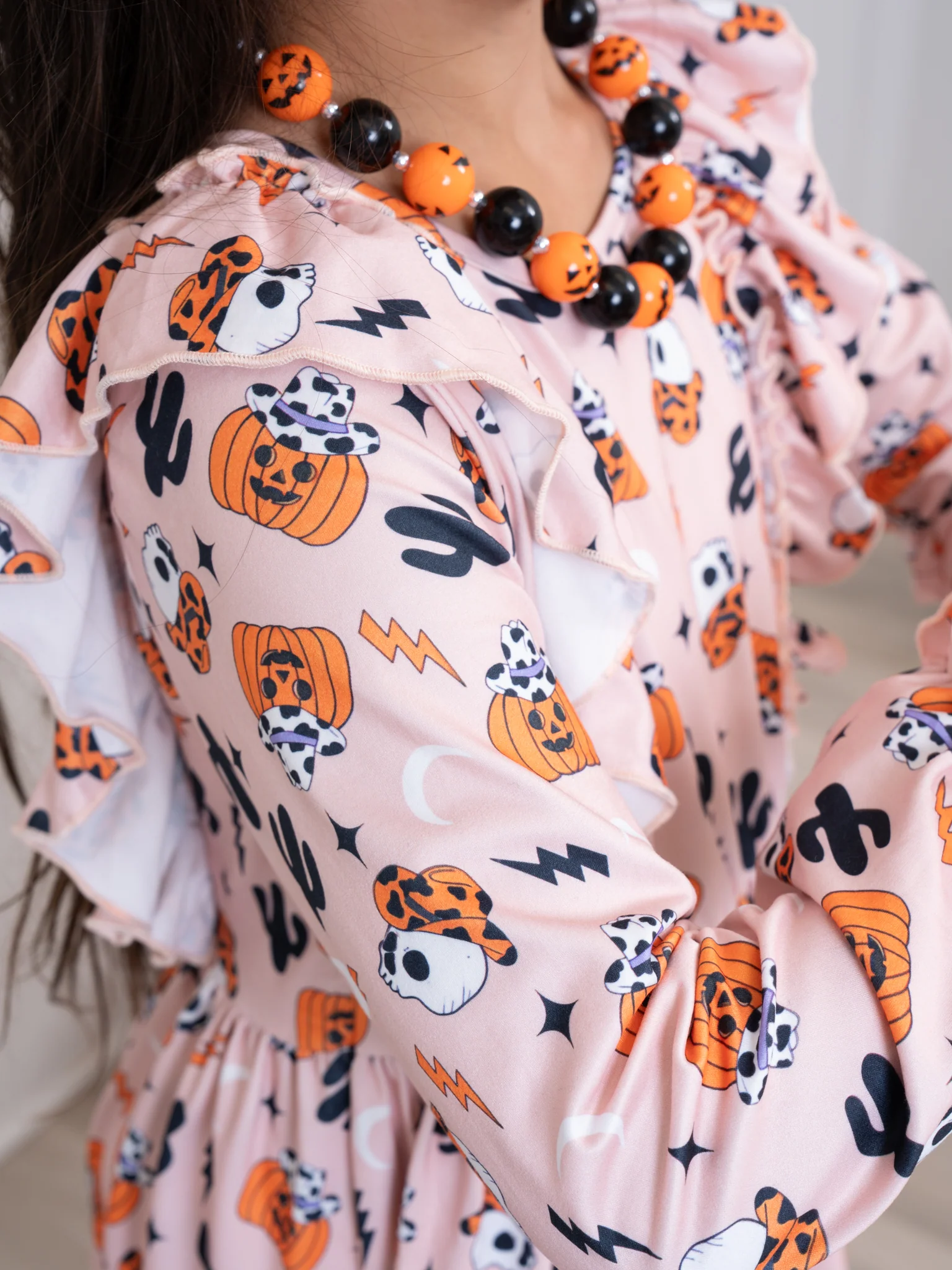 Happy Halloween Ruffle Dress - Image 4