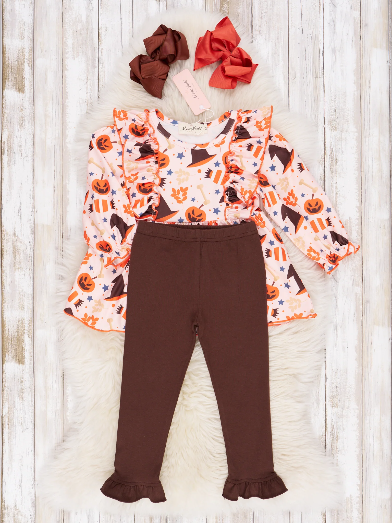 Happy Halloween Ruffle Outfit - Image 4