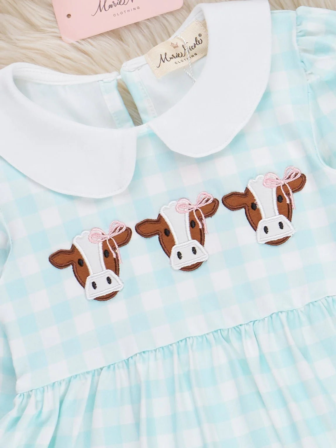 Happy Moo Days Plaid Ruffle Dress - Image 2