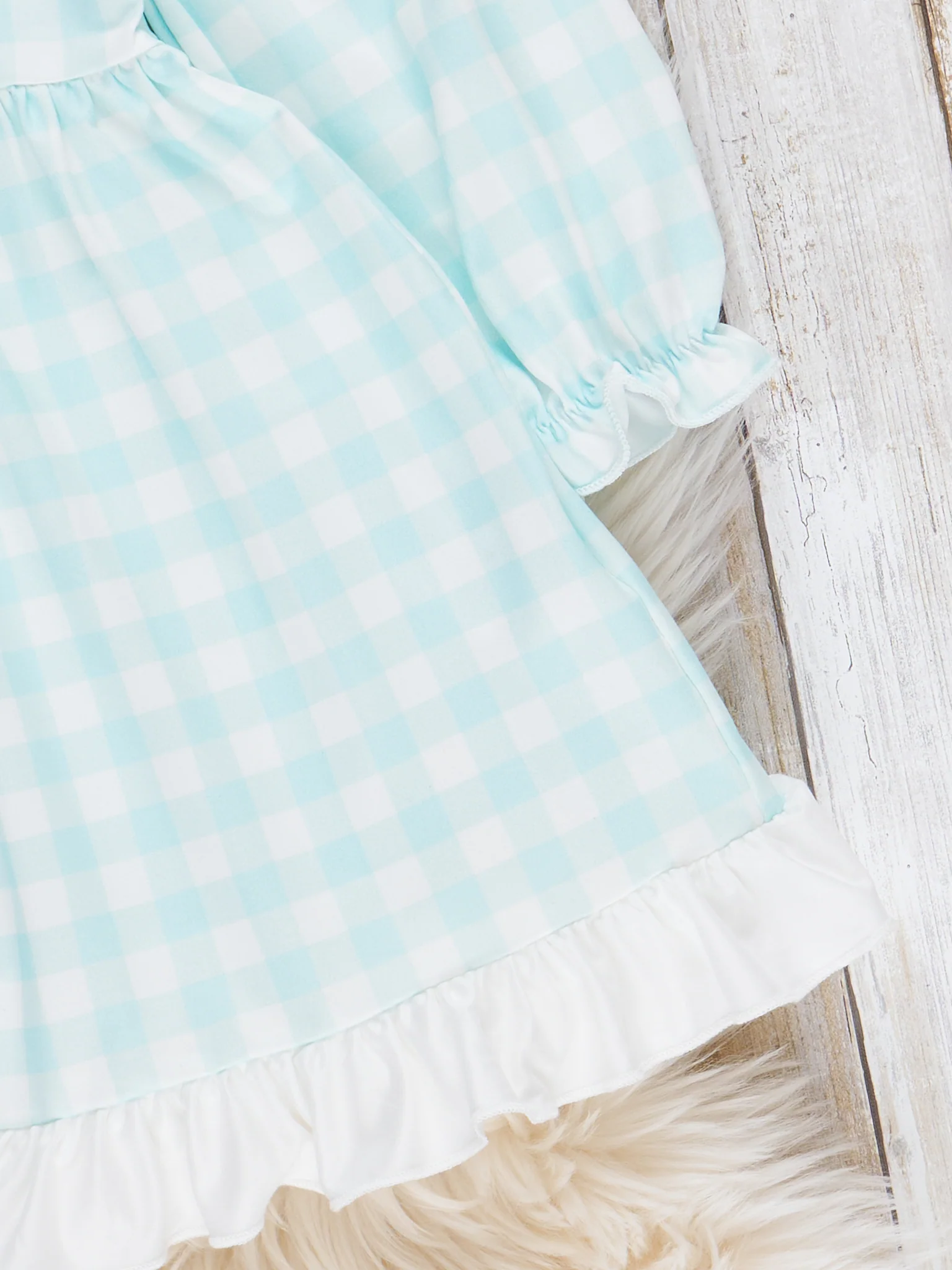 Happy Moo Days Plaid Ruffle Dress - Image 3