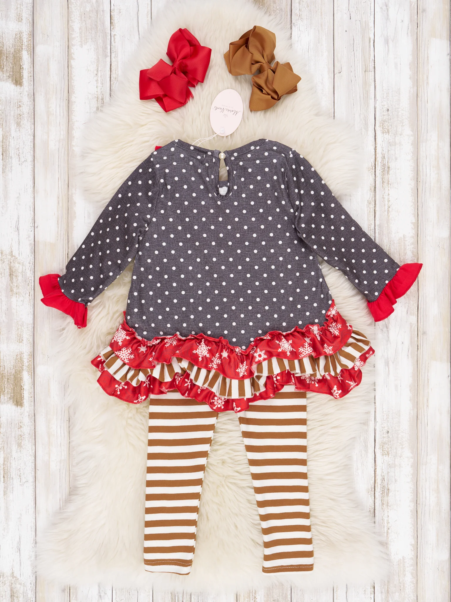 Happy Reindeer Ruffle Outfit - Image 3