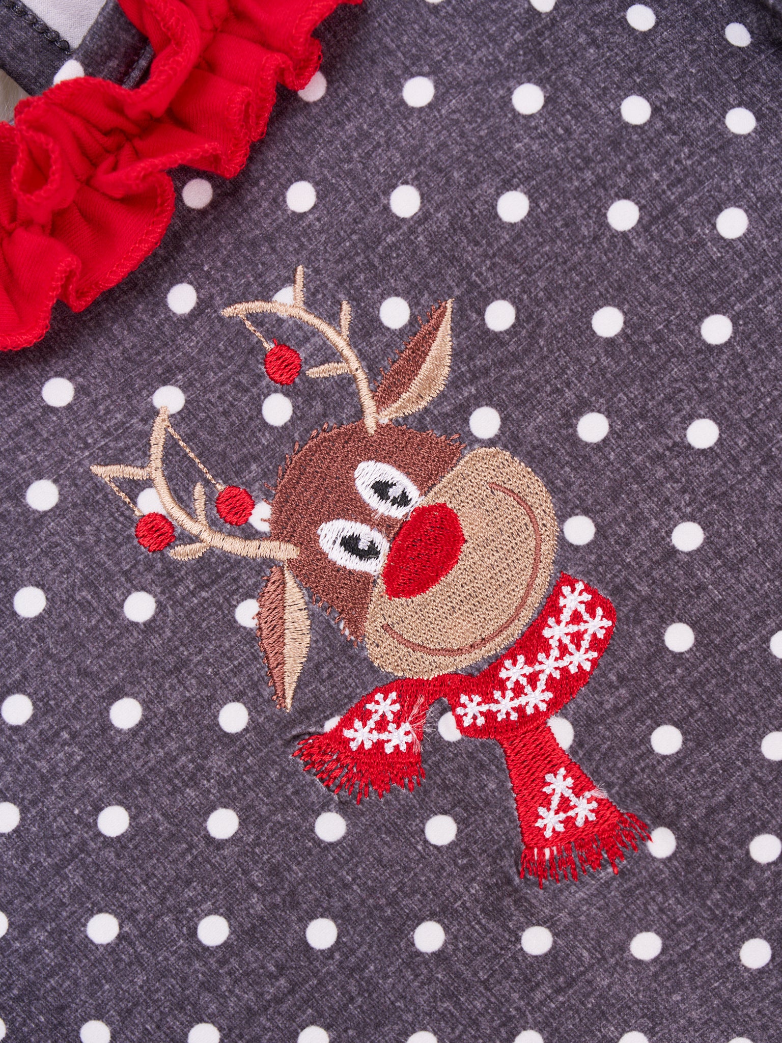 Happy Reindeer Ruffle Outfit - Image 4