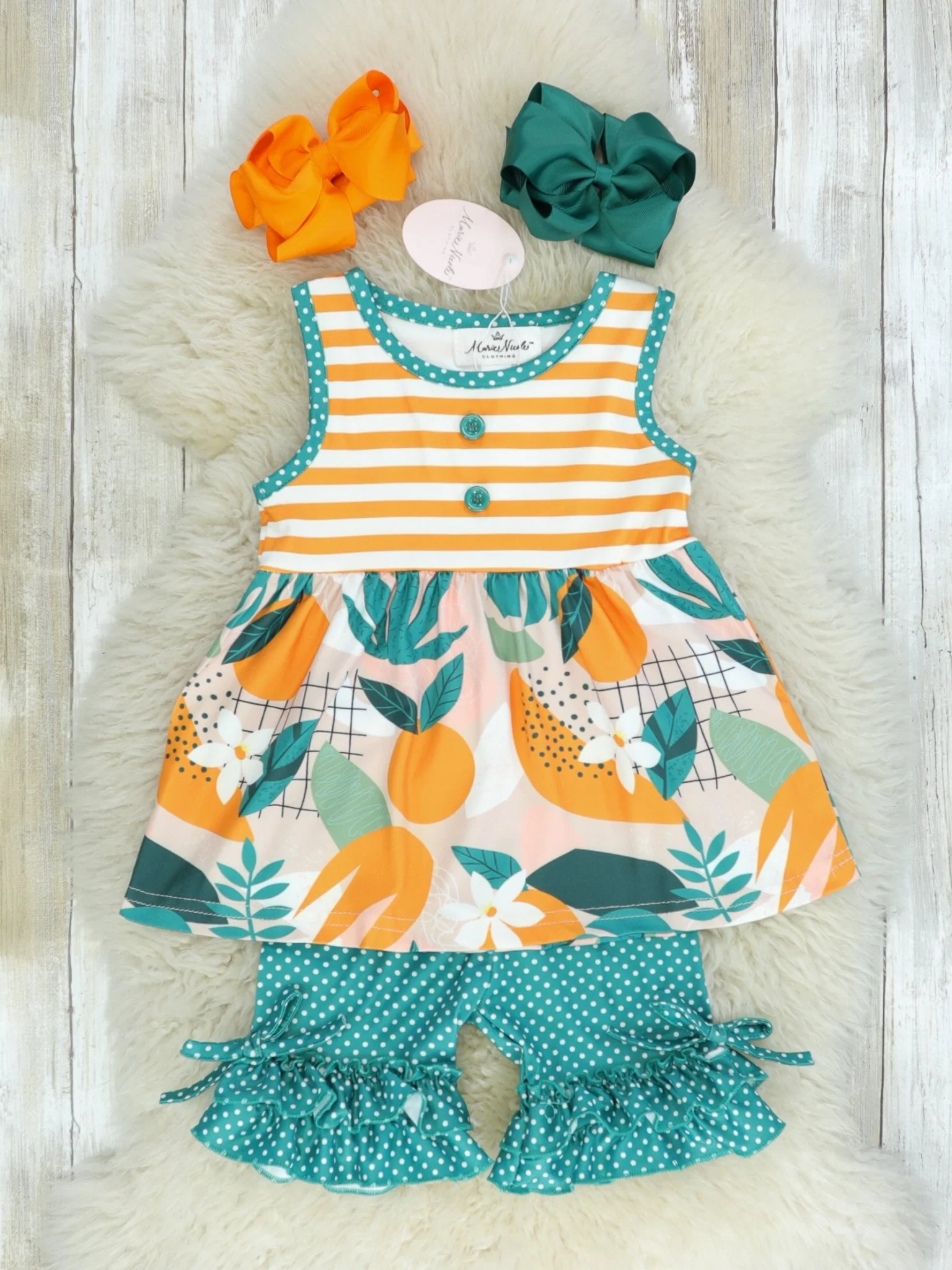 Havana Ruffle Tank & Shorts Outfit