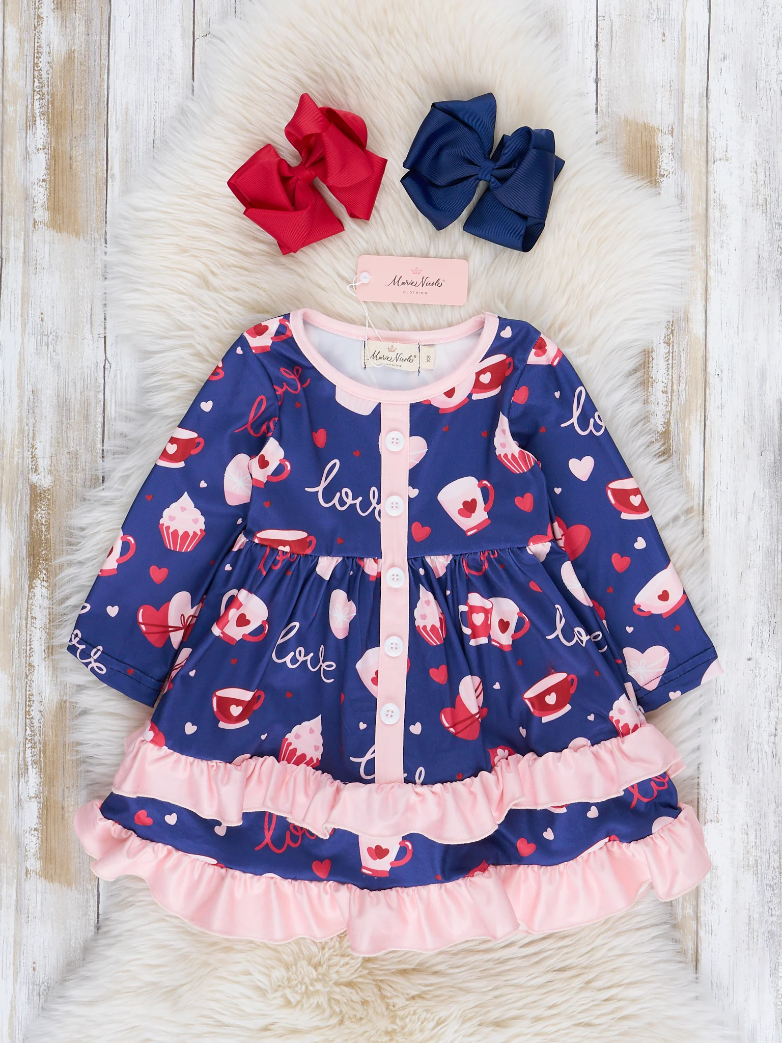 Heart of Hearts Double Tiered Ruffle Dress - Sweets - Image 2