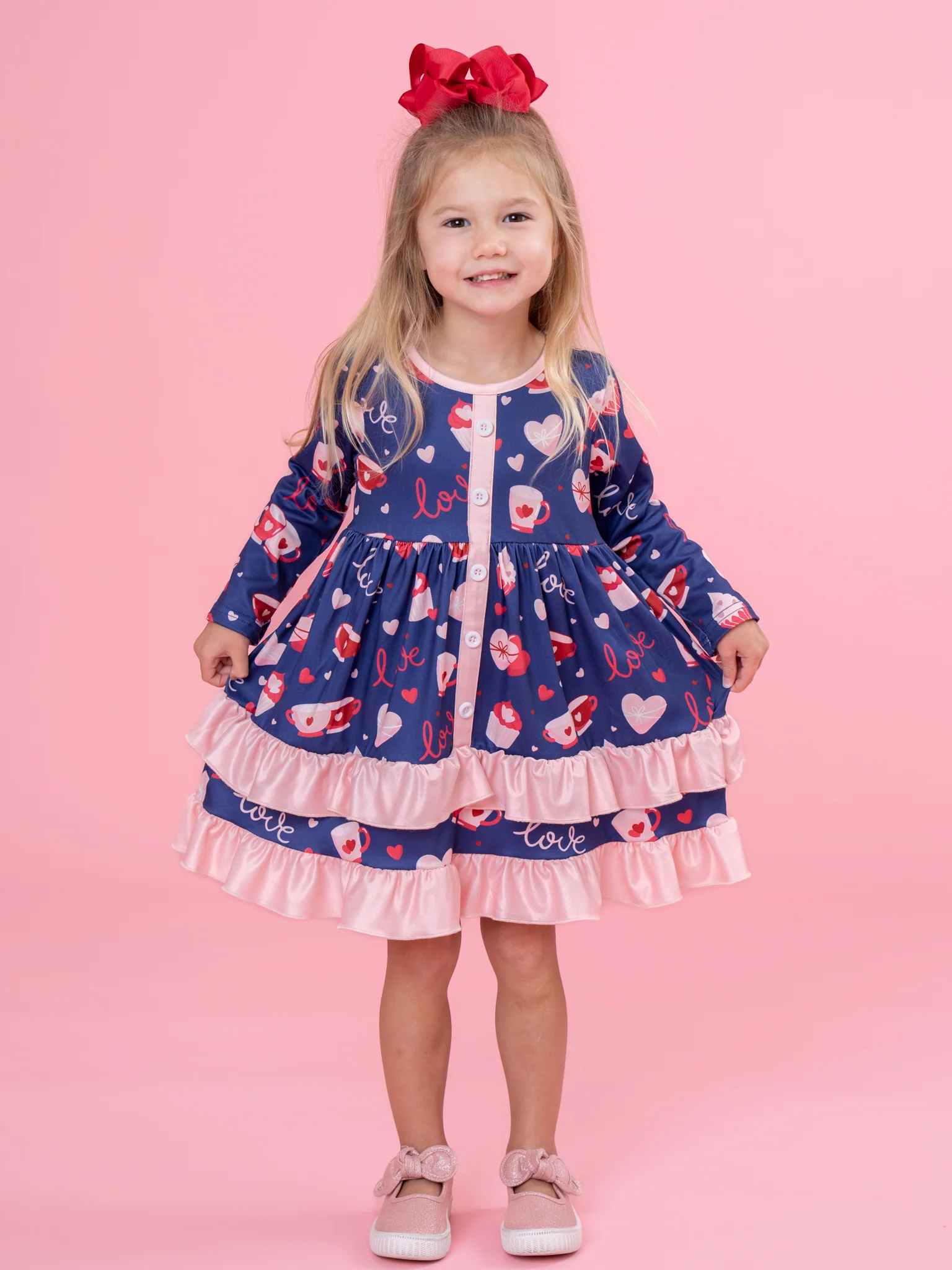 Heart of Hearts Double Tiered Ruffle Dress - Sweets - Image 4