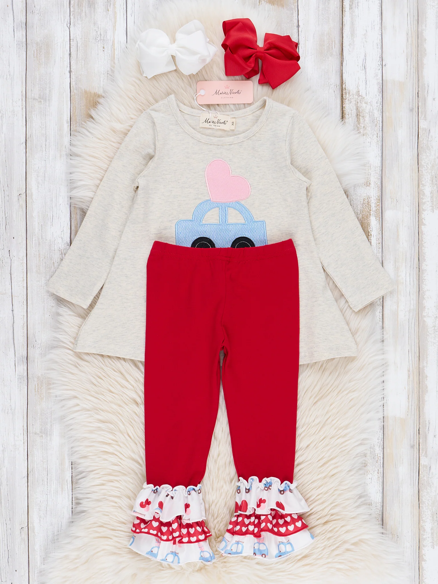 Heart Topped Car Ruffle Outfit - Image 2