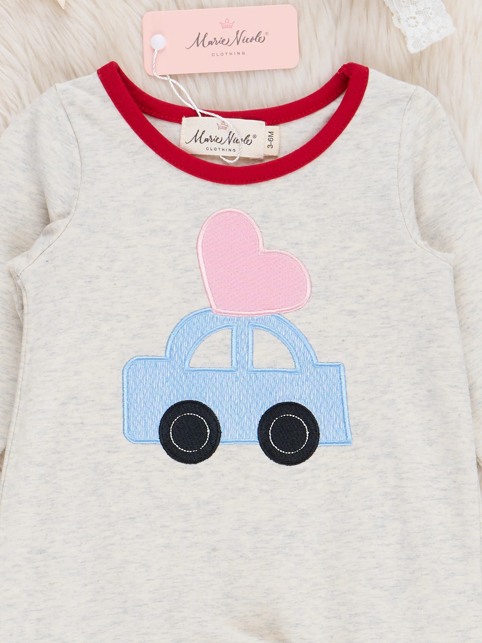 Heart Topped Car Ruffle Romper - Image 2