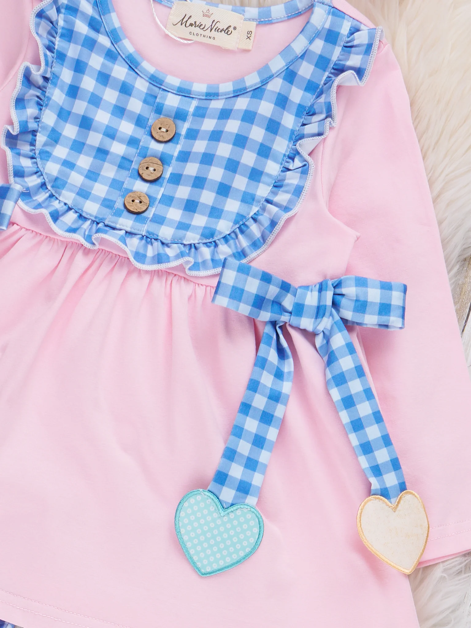 Heartstrings Bow Ruffle Plaid Outfit - Image 3